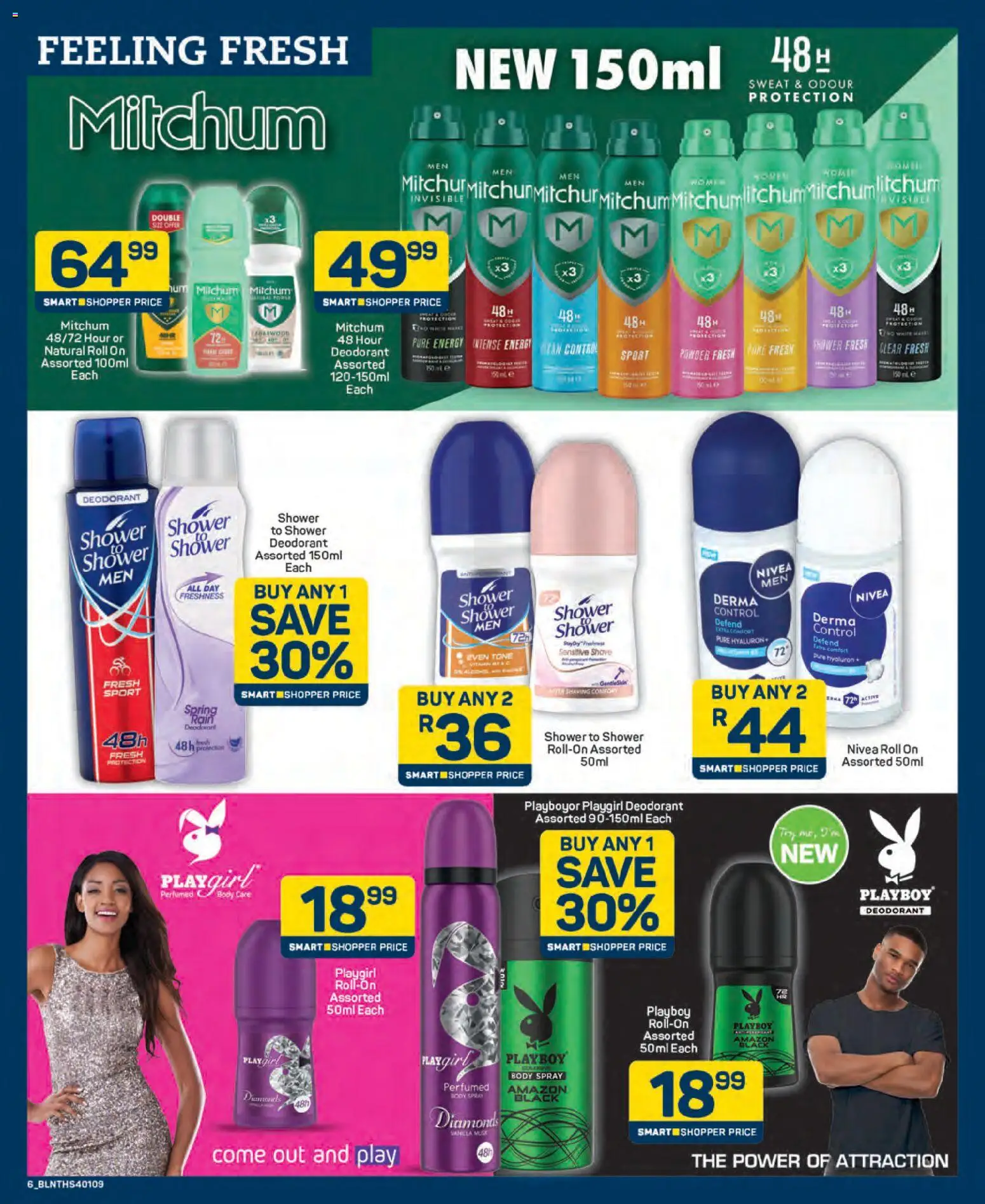 New Pick n Pay catalogue – valid from 25.03.2026 | Page: 6 | Products: Shower, Body spray, Powder, Deodorant