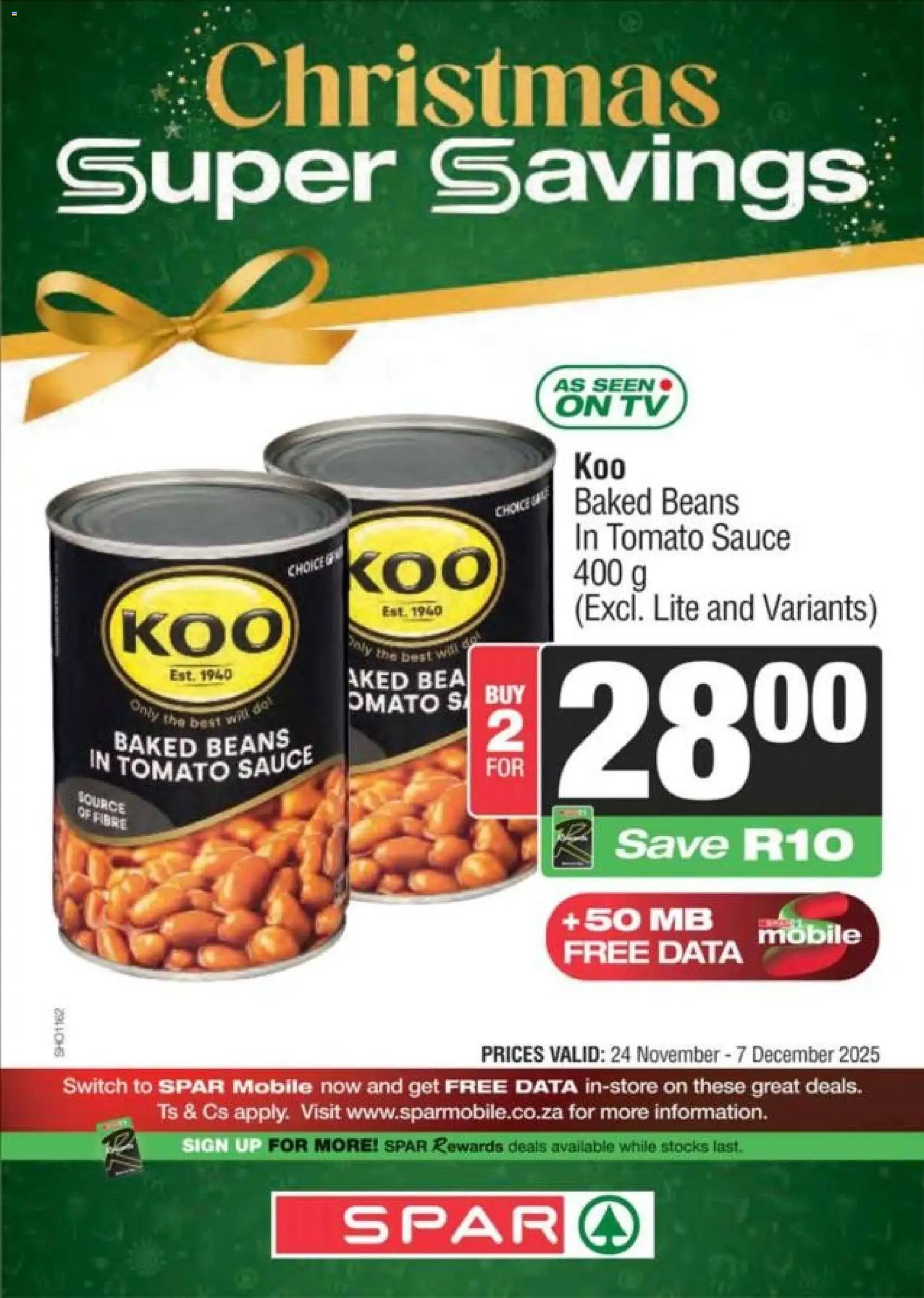 New KWIKSPAR catalogue – valid from 24.11.2025 | Page: 4 | Products: Baked beans, TV, Tomato sauce, Sauce