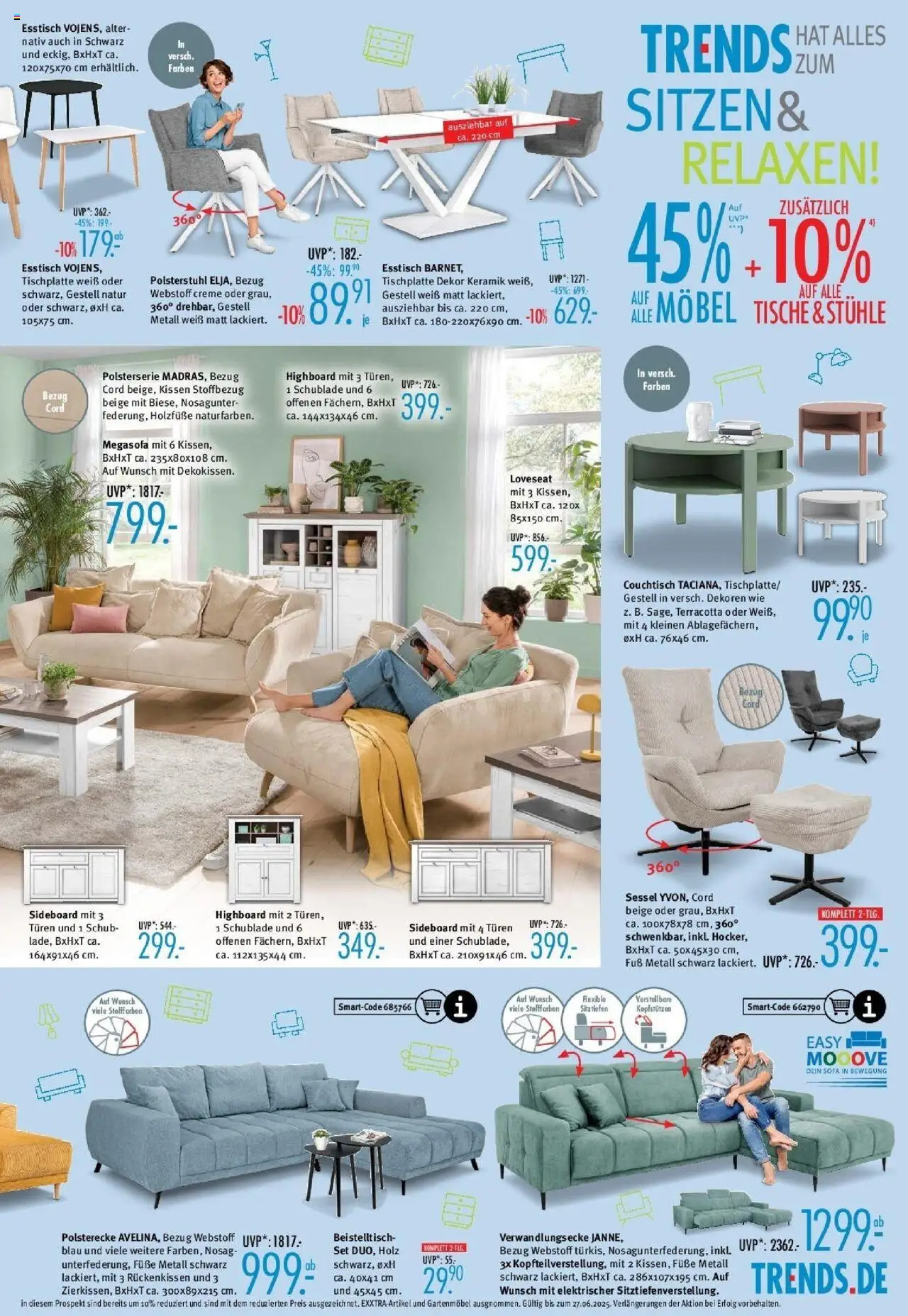 Trends - Ostermann Trends: Neue Möbel wirken Wunder. - gültig ab dem 30.05.2025 | Seite: 3 | Produkte: Sideboard, Kissen, Sessel, Gartenmöbel