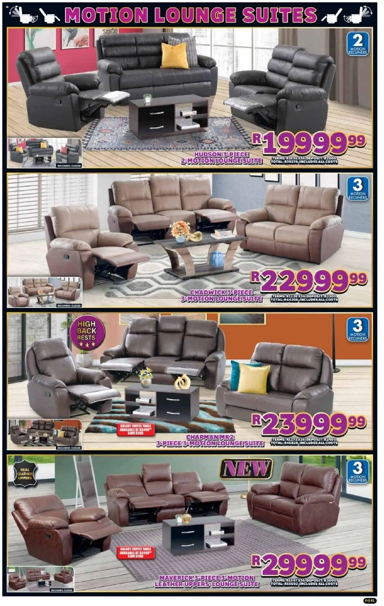 New Lewis Stores catalogue – valid from 01.10.2025 | Page: 13 | Products: Coffee table, Table, Lounge suite, Coffee