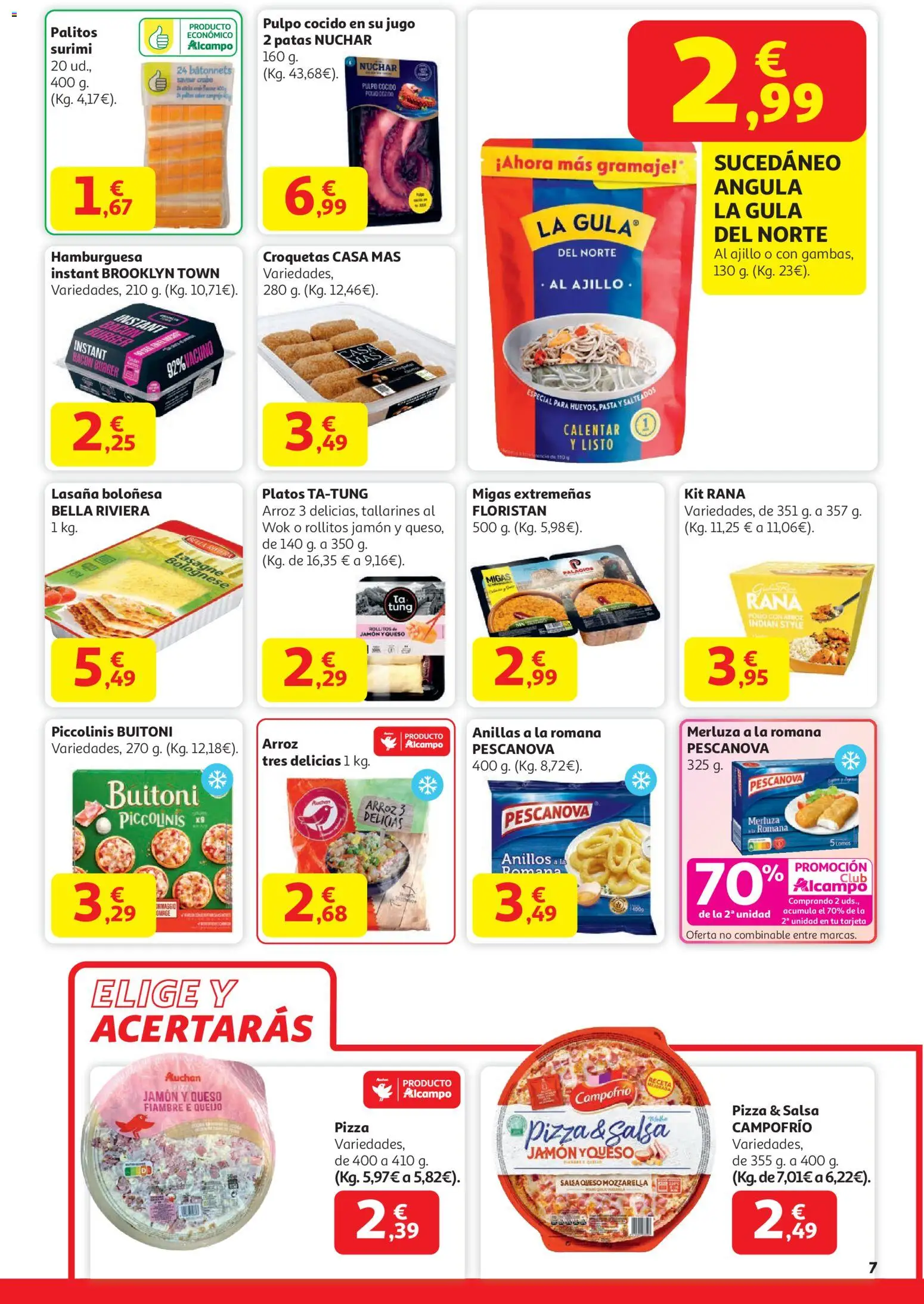 Alcampo - Superstore  │ válido desde el 15.01.2026 | Página: 7 | Productos: Jamón, Arroz, Croquetas, Σοκολατούχο γάλα