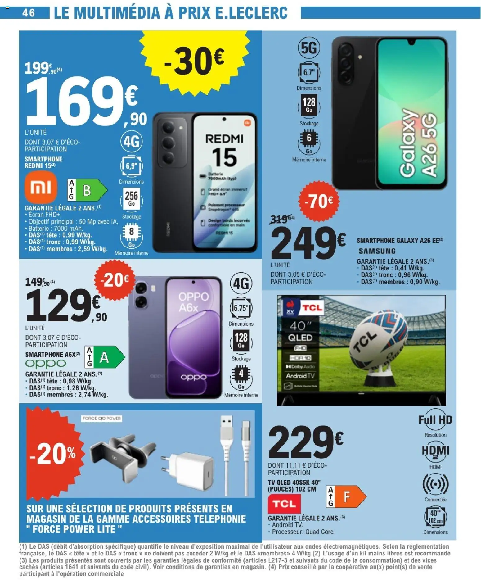 {H1} | Page: 46 | Produits: Smartphone, Télévision, Audio, Batterie