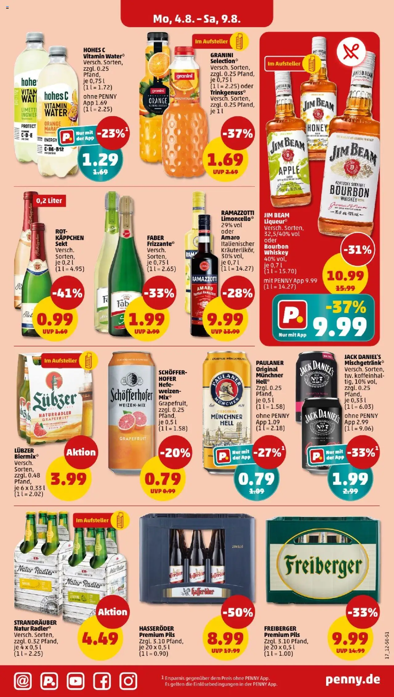 Penny - Sachsen - gültig ab dem 04.08.2025 | Seite: 17 | Produkte: Jim beam, Energy, Lubzer, Ramazzotti