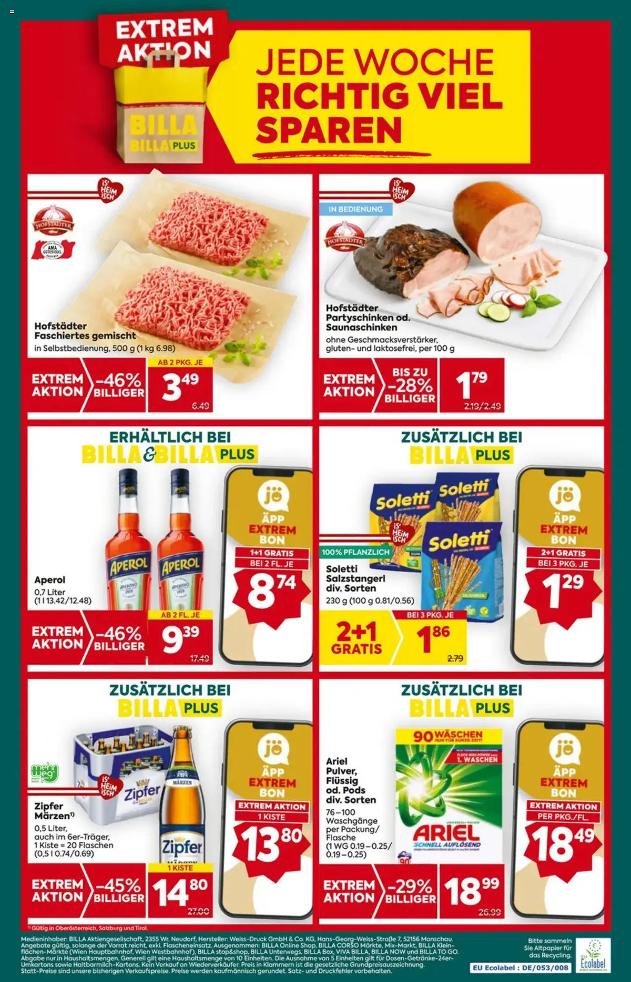 Billa Plus Flugblatt gültig ab 21.08.2025 | Seite: 16