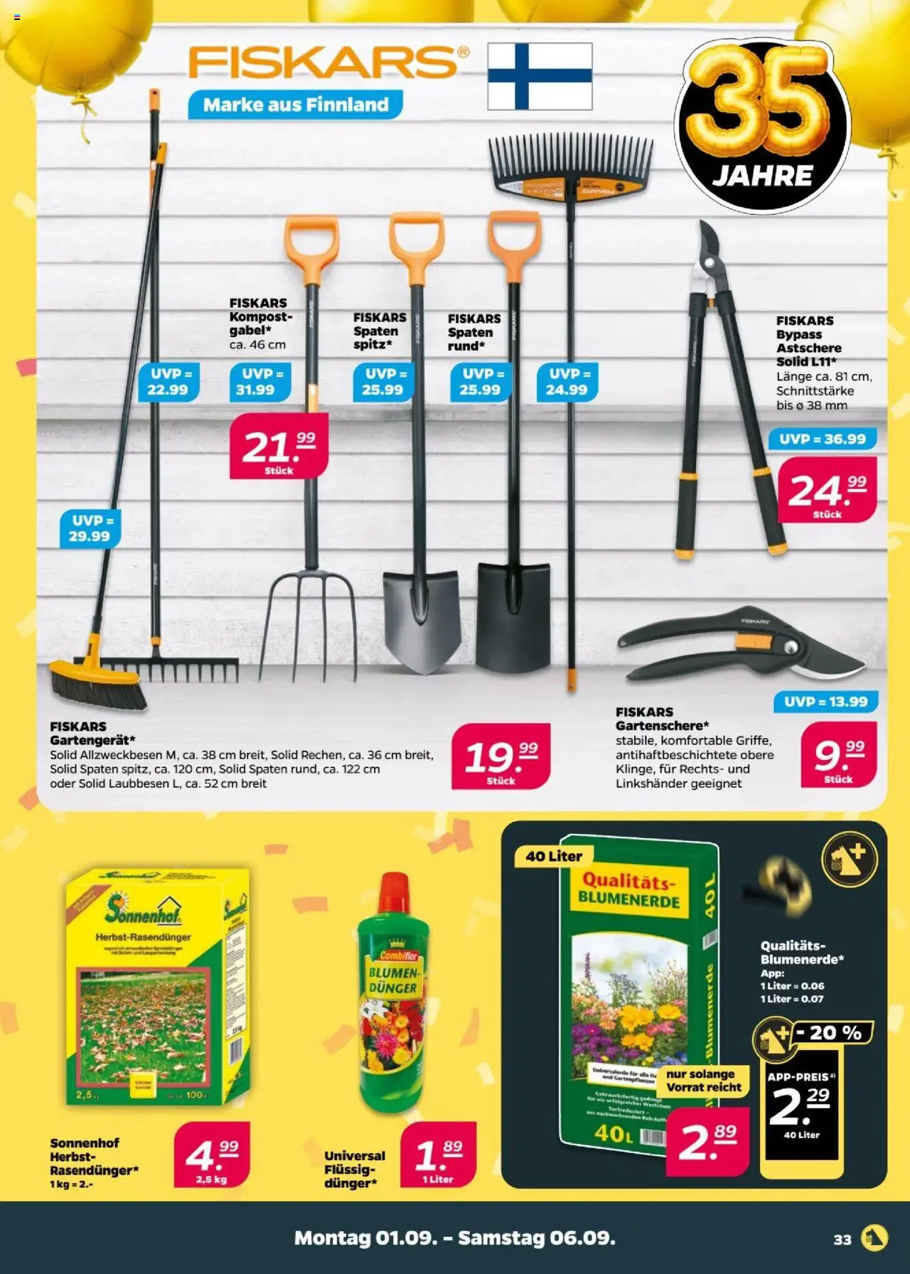 Netto Prospekt 	 - gültig ab dem 01.09.2025 | Seite: 33 | Produkte: Blumen, Blumenerde