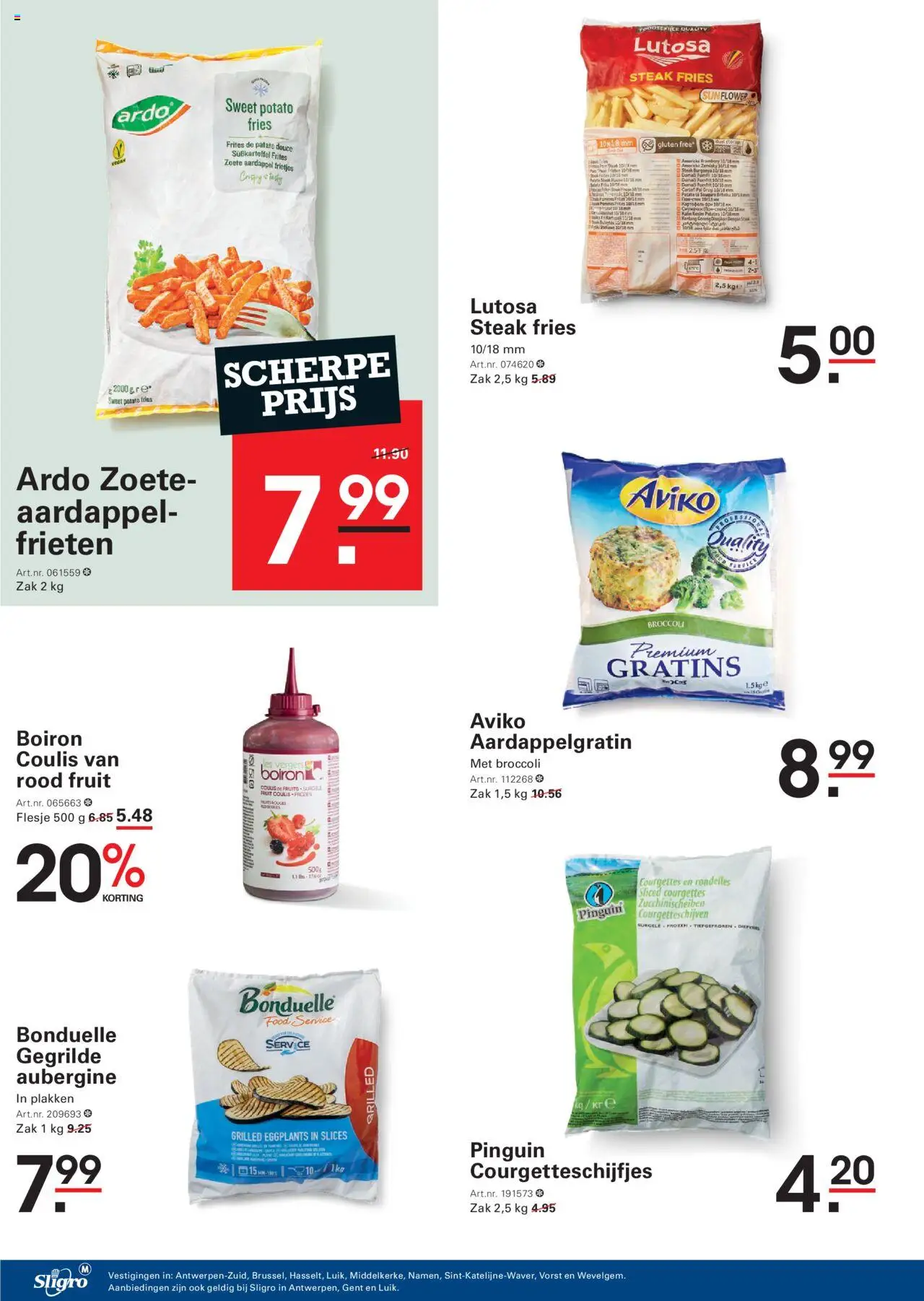  | Pagina: 18 | Producten: Steak, Antipasti, Fruit, Broccoli