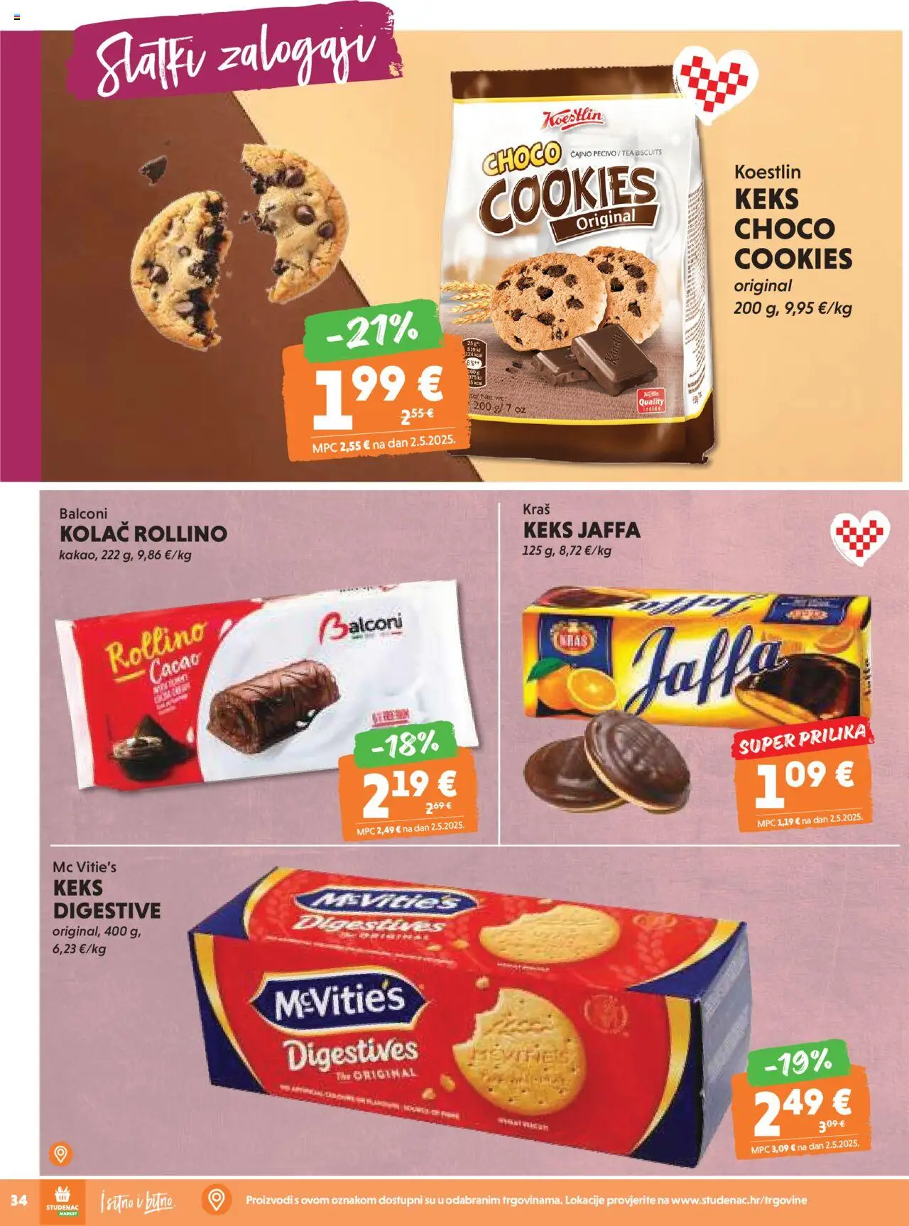 Studenac katalog | vrijedi od 10.09.2025 | Stranica: 34 | Proizvodi: Keks, Pecivo