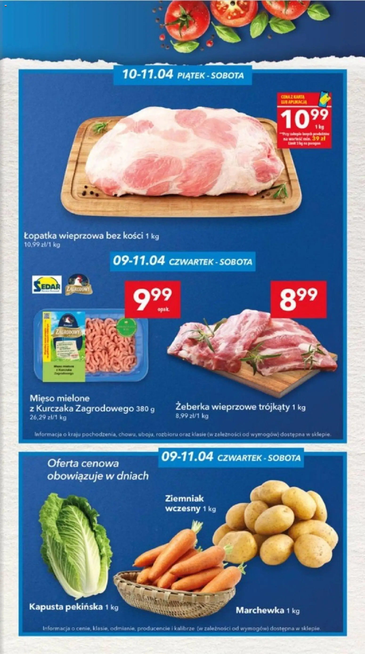 Lewiatan gazetka - Lublin od 09.04.2026 | Strona: 3 | Produkty: Kapusta, Mięso, Łopatka wieprzowa, Marchewka