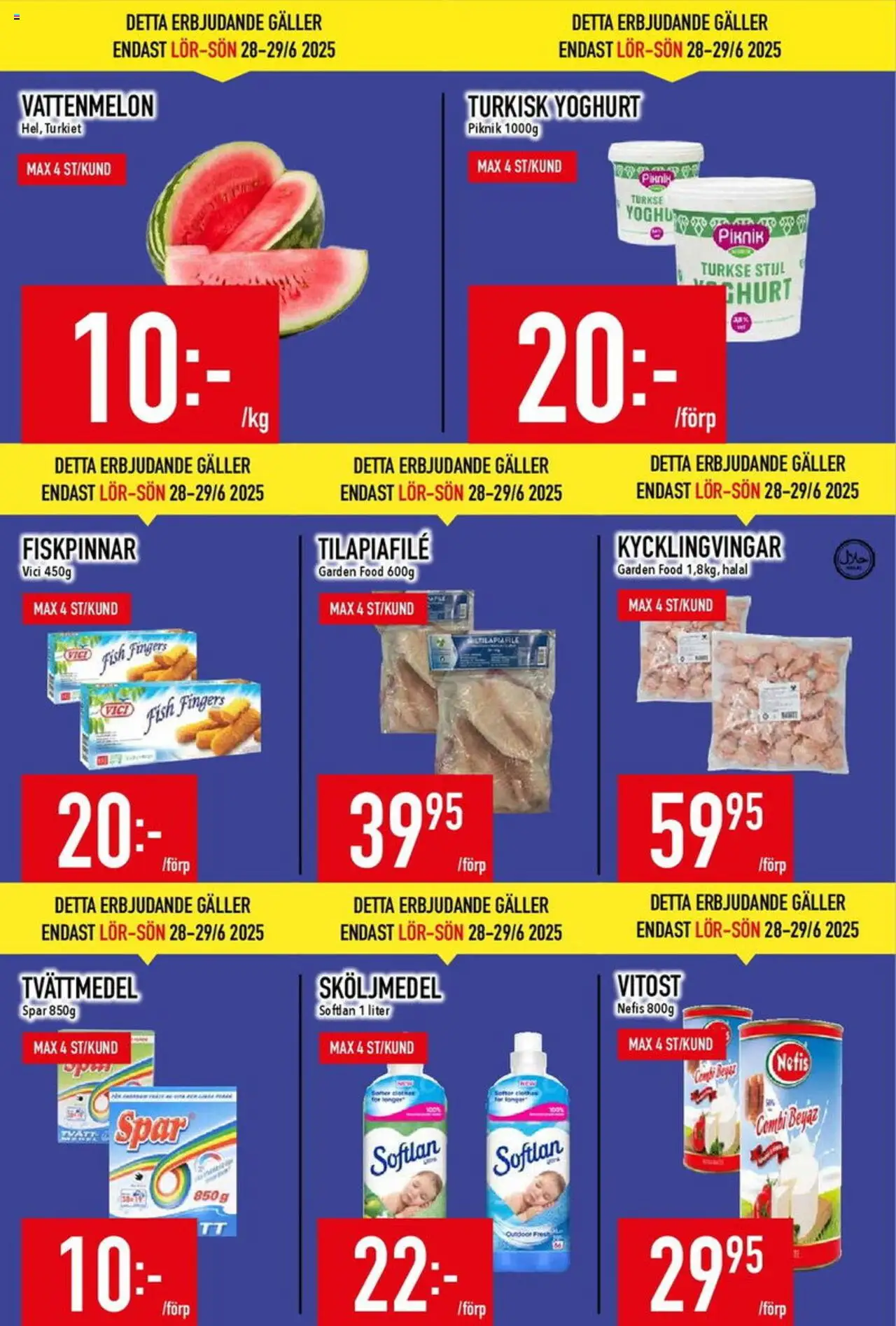 Matdax reklamblad aktuell från 23.06.2025 | Sida: 5 | Produkter: Tvättmedel, Galler, Vattenmelon, Yoghurt