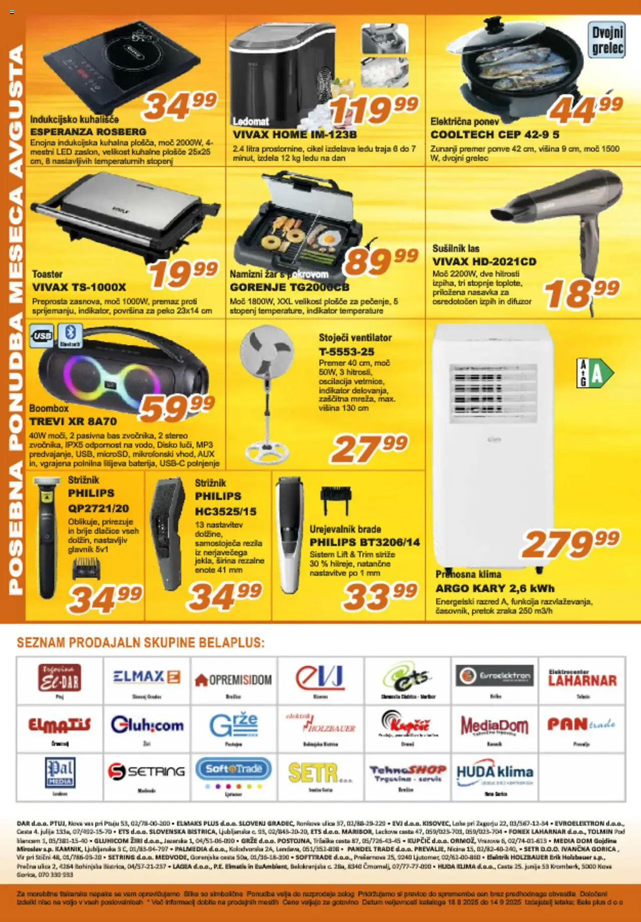Bela plus katalog │ velja od 18.08.2025 | Stran: 8 | Izdelki: Mp3, Zar, Ventilator, Toaster