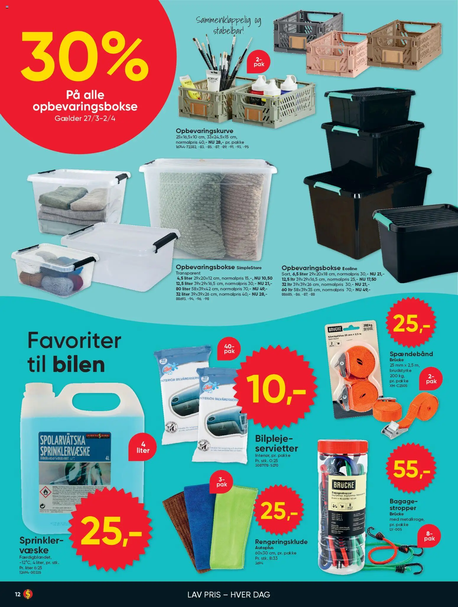 Bigdollar tilbudsavis – gyldig fra 27.03.2026 | Side: 12 | Produkter: Rengøringsklude, Bagage