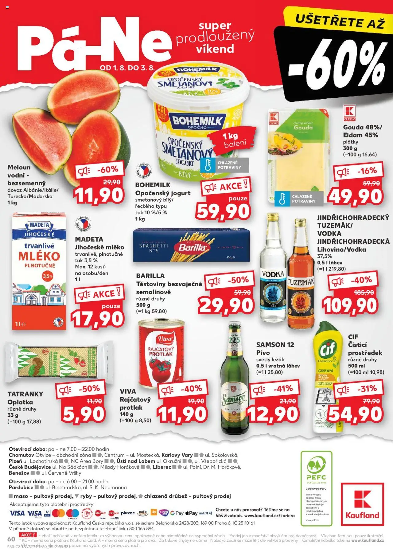 Kaufland leták - Liberec od 30.07.2025 | Strana: 60 | Produkty: Potraviny, Maso, Láhev, Meloun vodní