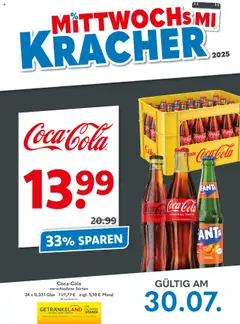Getränkeland Mittwochs Kracher gültig ab dem 30.07.2025