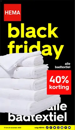 Hema - Black Friday  - Voorbeeld van een folder van Hema, geldig van 17.11.2025