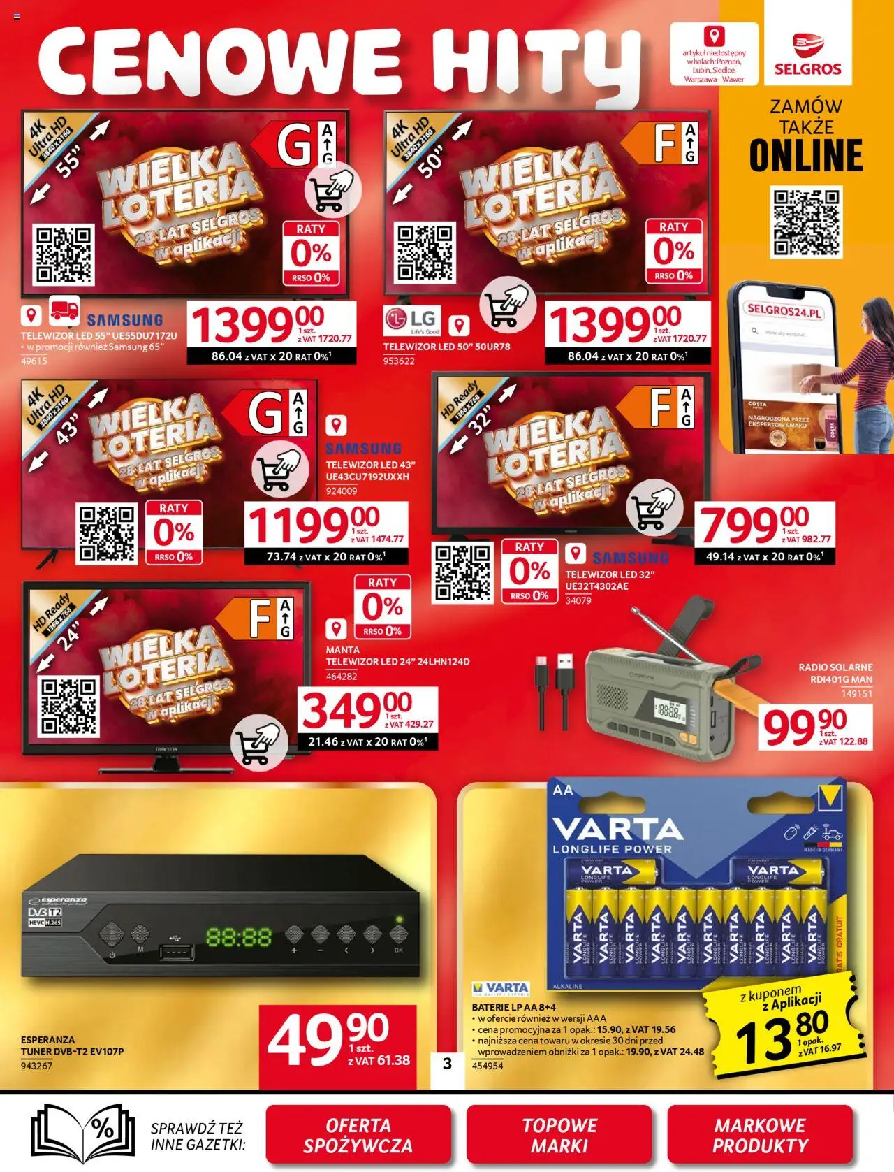 Selgros cash&carry Gazetka - Oferta przemysłowa od 11.09.2025 | Strona: 6 | Produkty: Telewizor, Radio, Baterie