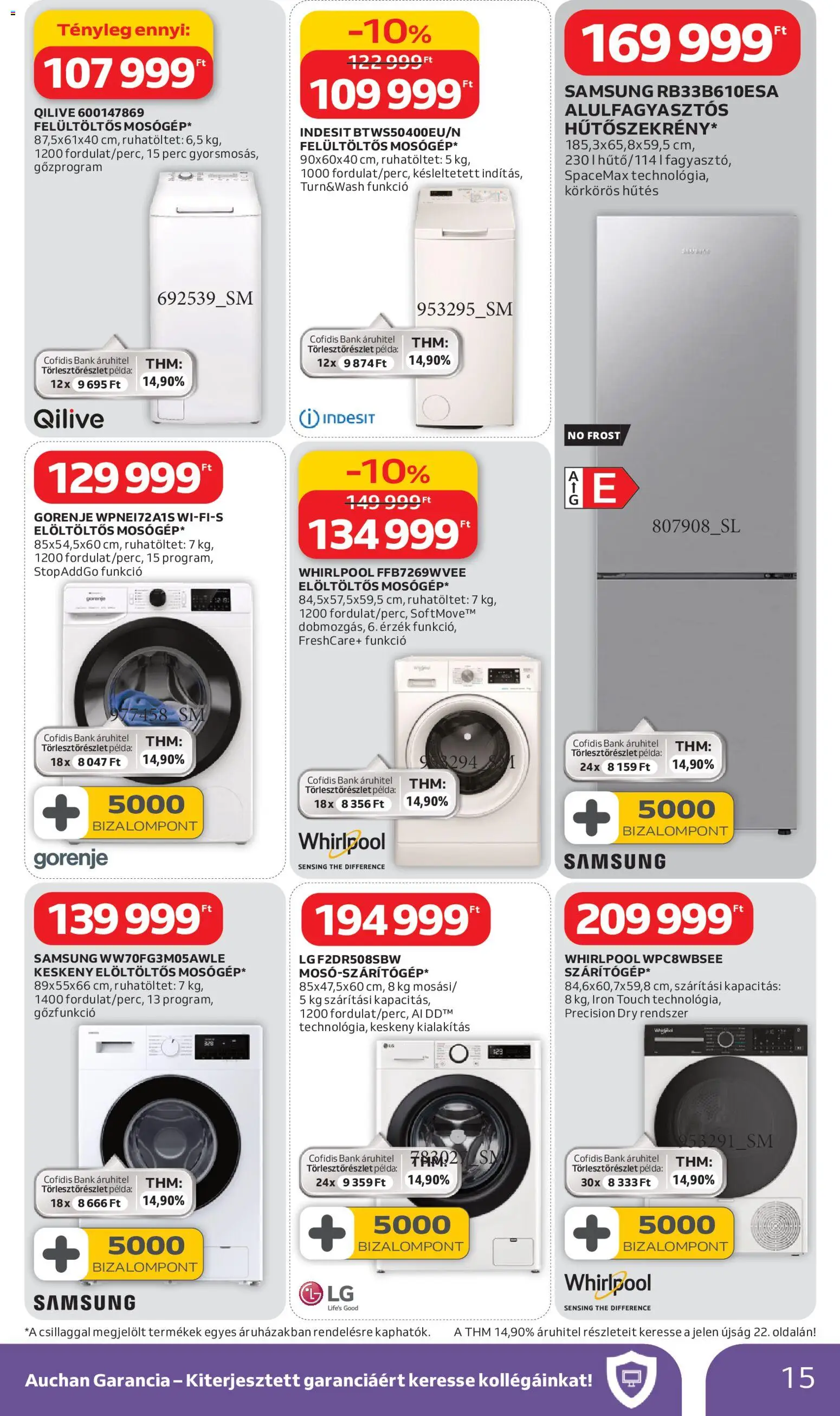 Auchan akciós ujság - amely érvényes a következő dátumtól: 05.03.2026 | Oldal: 15 | Termékek: Samsung