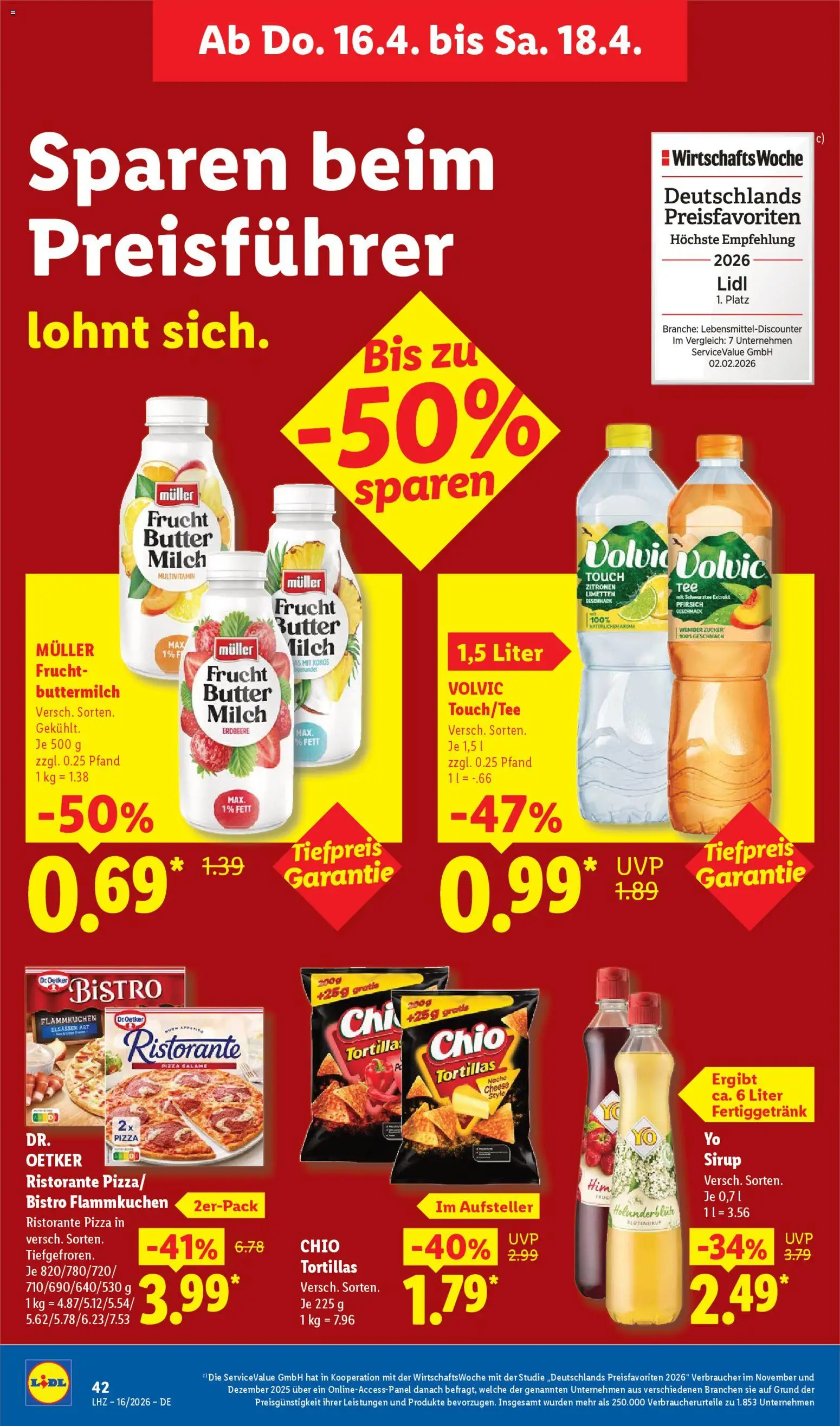 Lidl Prospekt – gültig ab 13.04.2026 | Seite: 64 | Produkte: Buttermilch, Sirup, Pizza, Zitronen