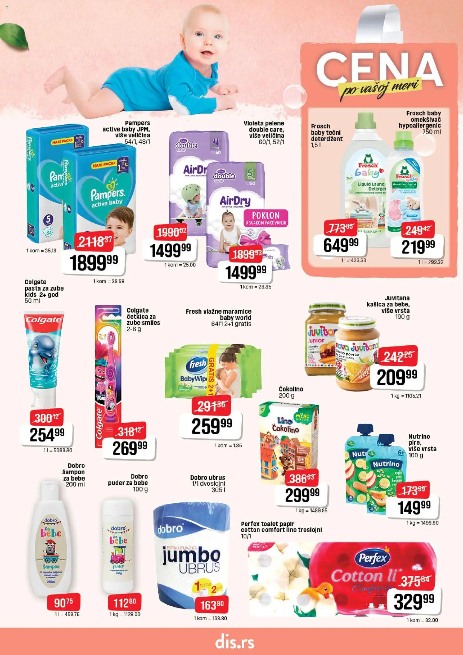 DIS katalog - važi od 06.11.2025 | Strana: 15 | Proizvode: Deterdžent, Colgate, Toalet papir, Vlažne maramice
