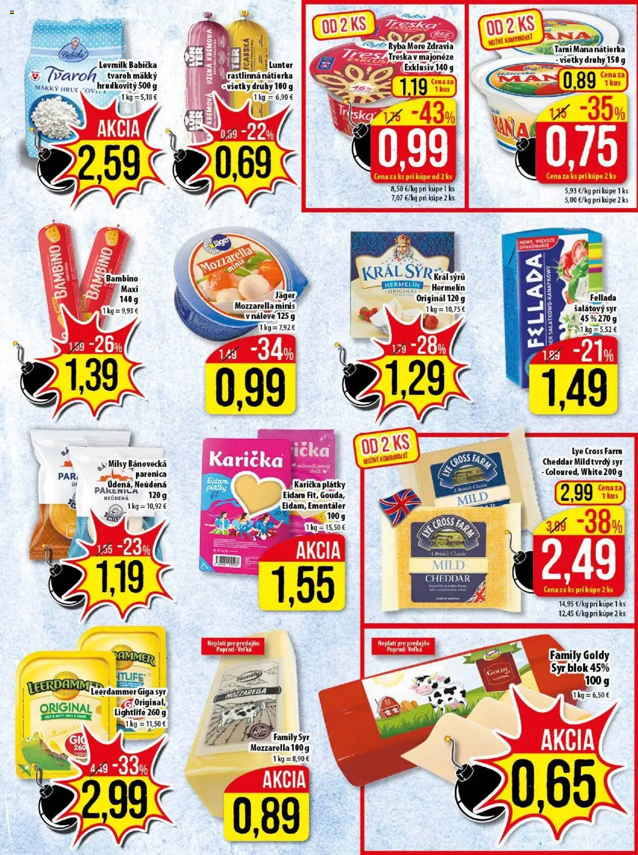 Nové Klas akcie – leták je platný od 06.10.2025 | Strana: 9 | Produkty: Syr, Mozzarella, Ryba, Tvaroh