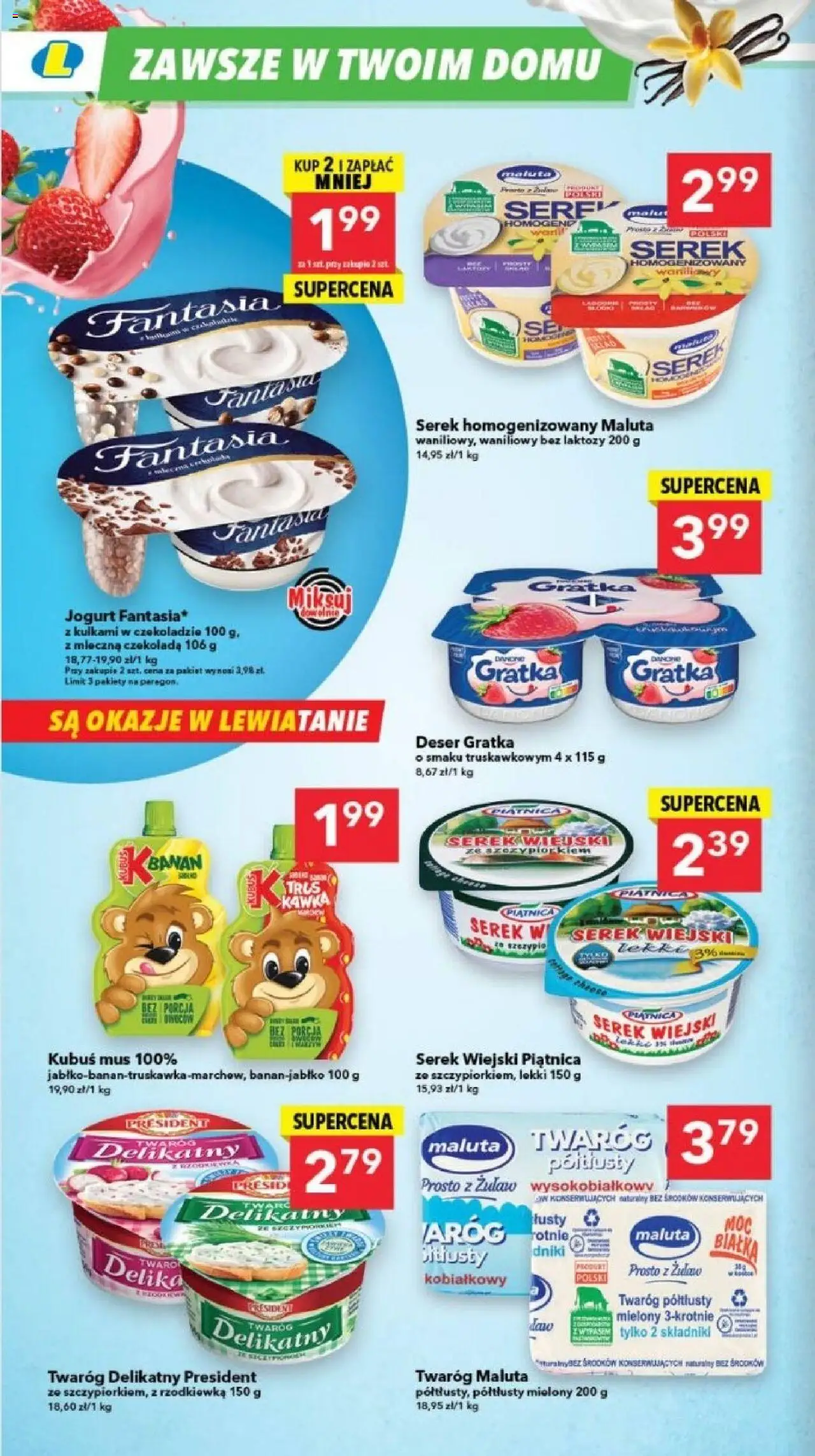 Lewiatan gazetka - Gdańsk od 23.10.2025 | Strona: 6 | Produkty: Twaróg półtłusty, Bez laktozy, Serek homogenizowany, Czekolada