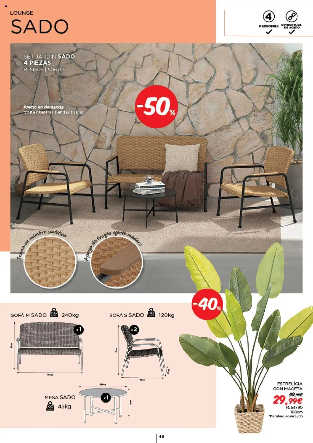 Espaço Casa - Catálogo AireLibre 2025 │ válido de 12.05.2025 | Página: 48 | Produtos: Sofá, Mesa