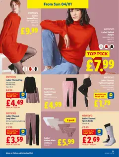 Preview of Lidl - Lidl Weekly valid from 31.12.2025 | Page: 21 | Products: Dress, Jumper, Socks, Briefs