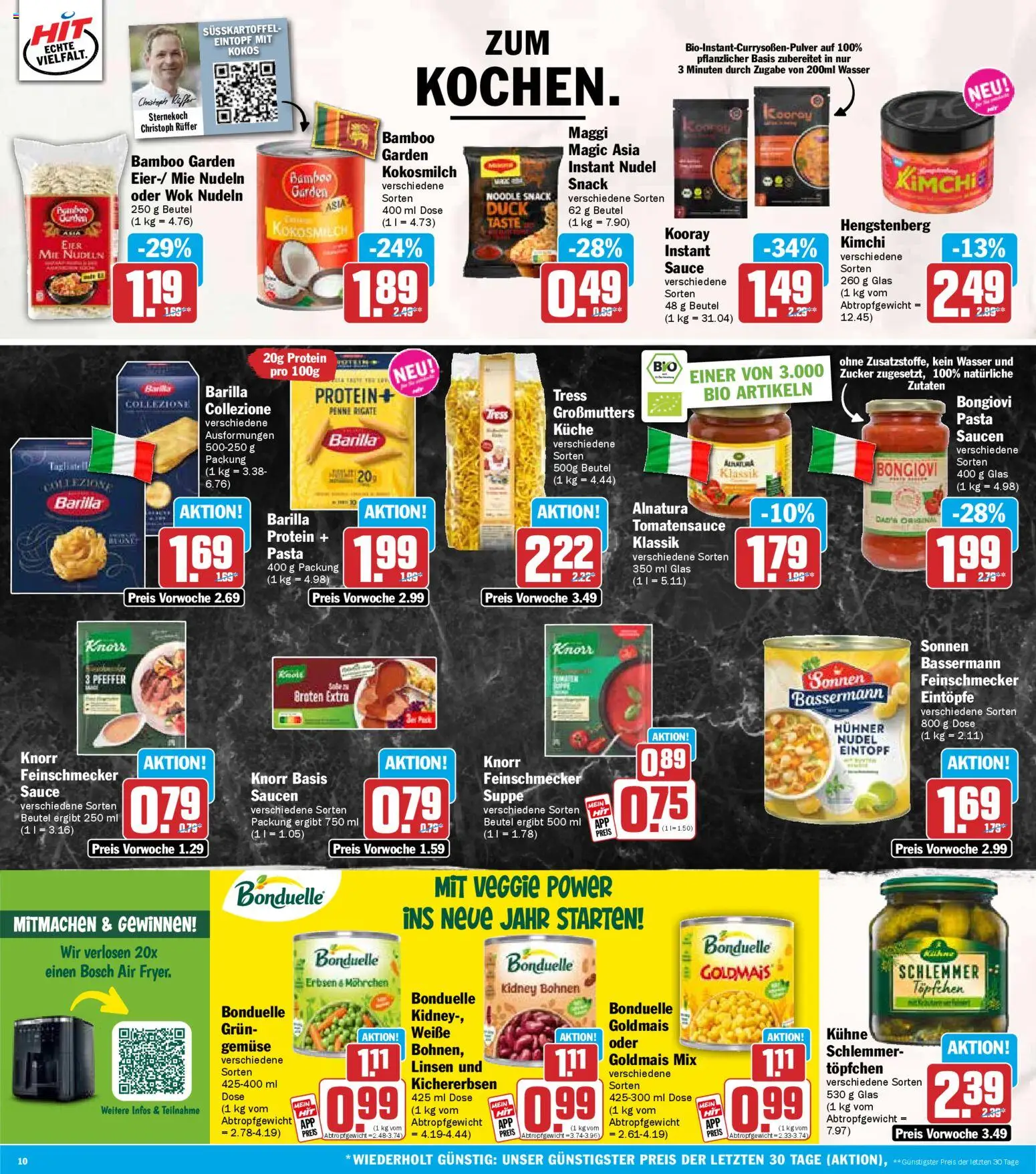 HIT Baden-Württemberg – gültig ab 12.01.2026 | Seite: 10 | Produkte: Gemüse, Nudeln, Wok, Erbsen