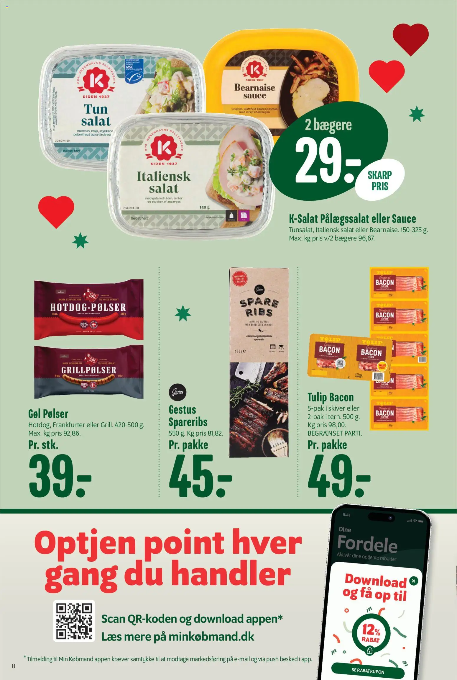 Min Købmand tilbudsavis – gyldig fra 21.11.2025 | Side: 9 | Produkter: Aparelho de barbear, Bacon, Italiensk salat, Asparges