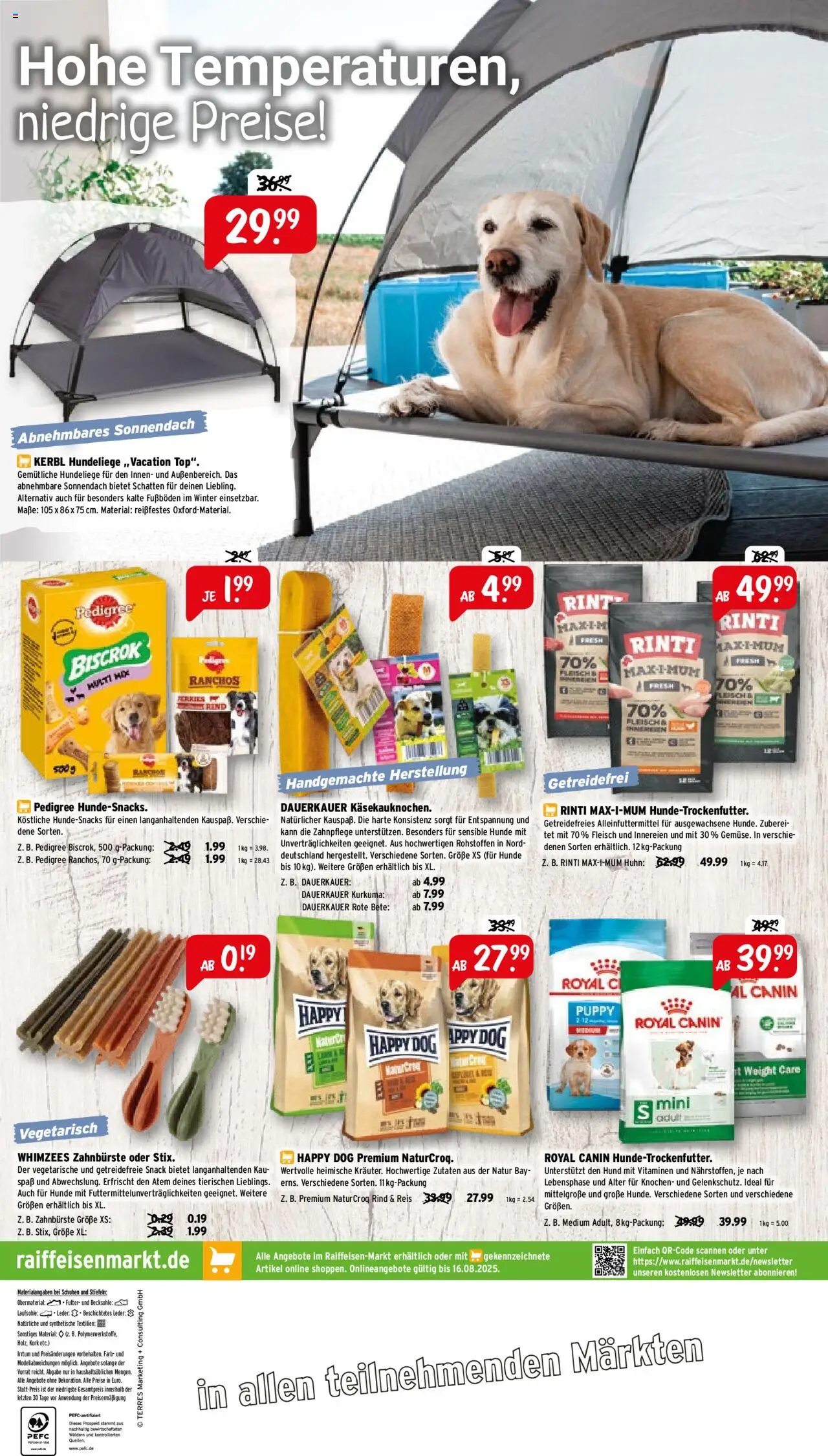Raiffeisen Markt Prospekt 	 - gültig ab dem 01.08.2025 | Seite: 8 | Produkte: Zahnbürste, Pedigree, Reis, Fleisch