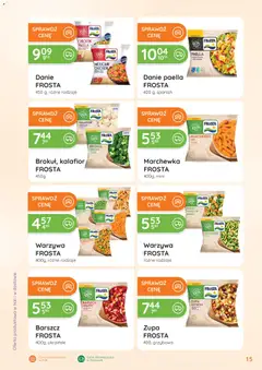 Pogląd oferty "Eurocash Gazetka - Oferta Handlowa" - ważna od 19.01.2026 | Strona: 15 | Produkty: Groszek, Kalafior, Brokuł, Paella