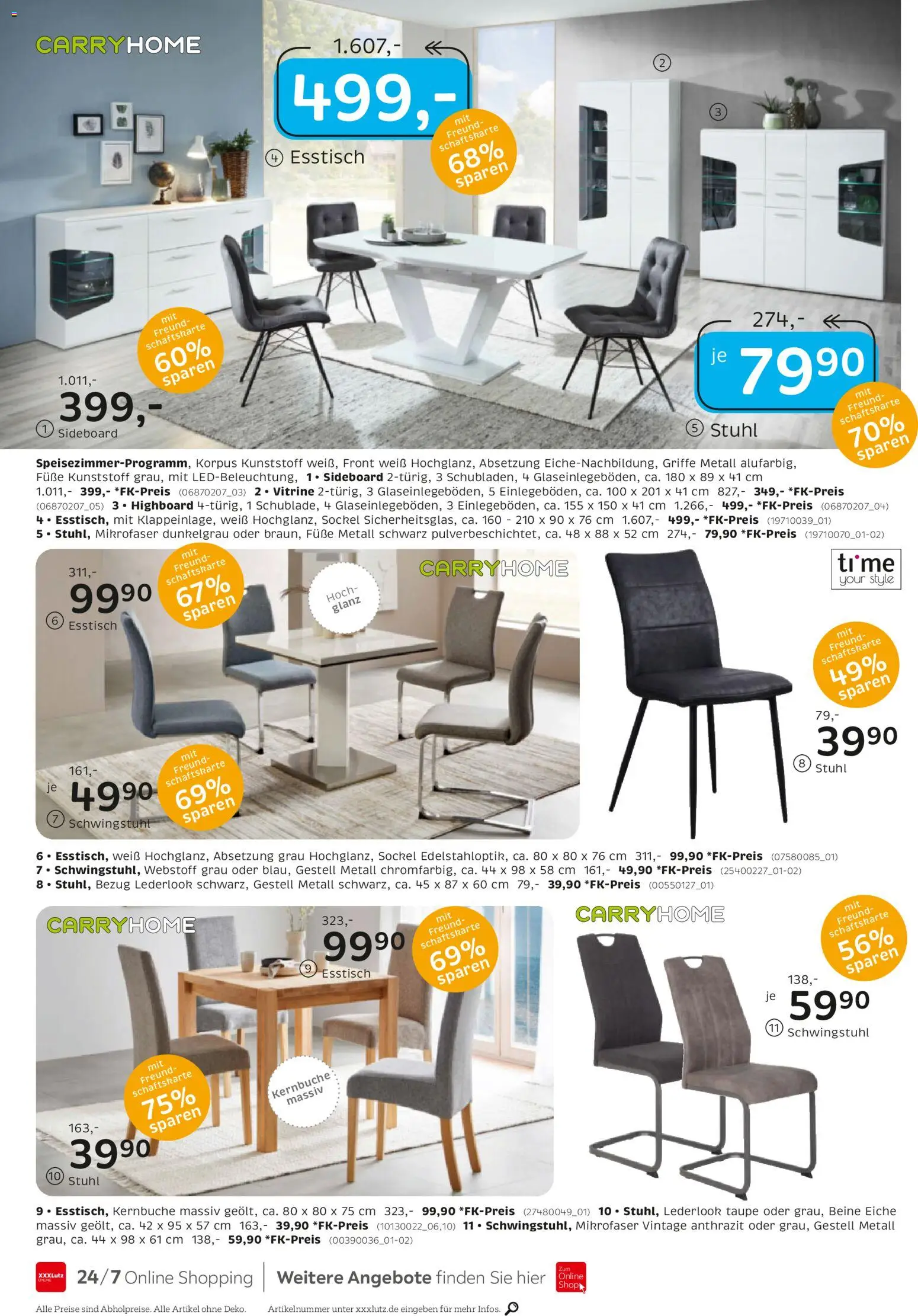 XXXL Lutz Junges Wohnen – gültig ab 22.02.2026 | Seite: 6 | Produkte: Sideboard, HIghboard, Vitrine, Stuhl