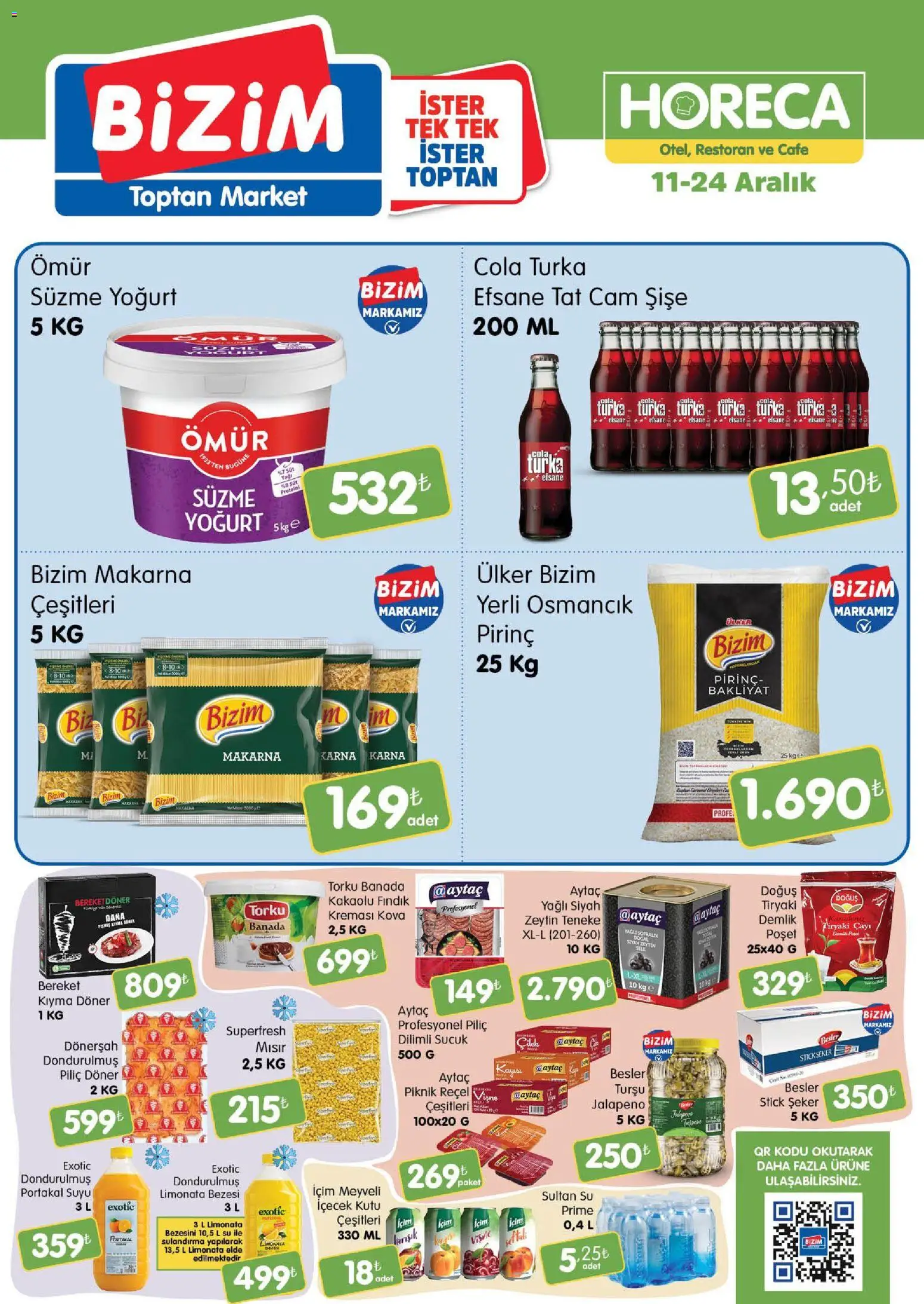 Bizim Toptan - Horeca kataloğu - 11.12.2025 tarihinden itibaren geçerlidir | Sayfa: 1 | Ürünler: Pirinç, Şeker, Zeytin, Demlik