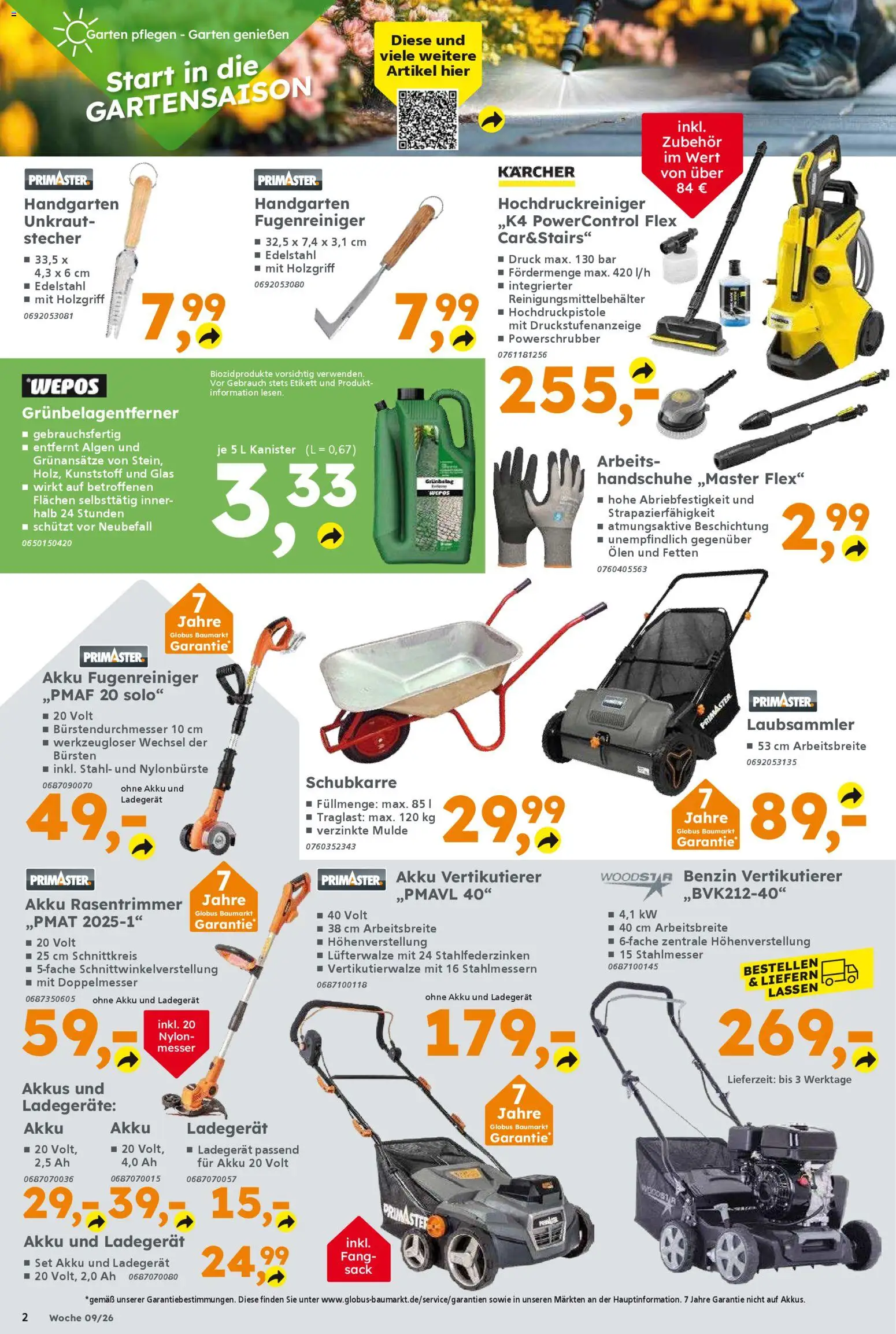 Globus Baumarkt - Prospekt für Neustadt an der Weinstraße – gültig ab 23.02.2026 | Seite: 2 | Produkte: Hochdruckreiniger, Handschuhe, Ladegerät