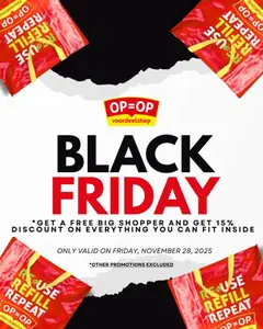 OP is OP - Black Friday  - Voorbeeld van een folder van OP is OP, geldig van 28.11.2025