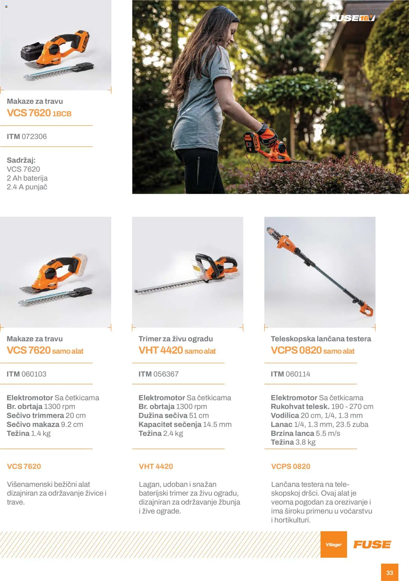 Villager katalog - važi od 24.02.2026 | Strana: 33 | Proizvode: Baterija, Makaze, Trimer