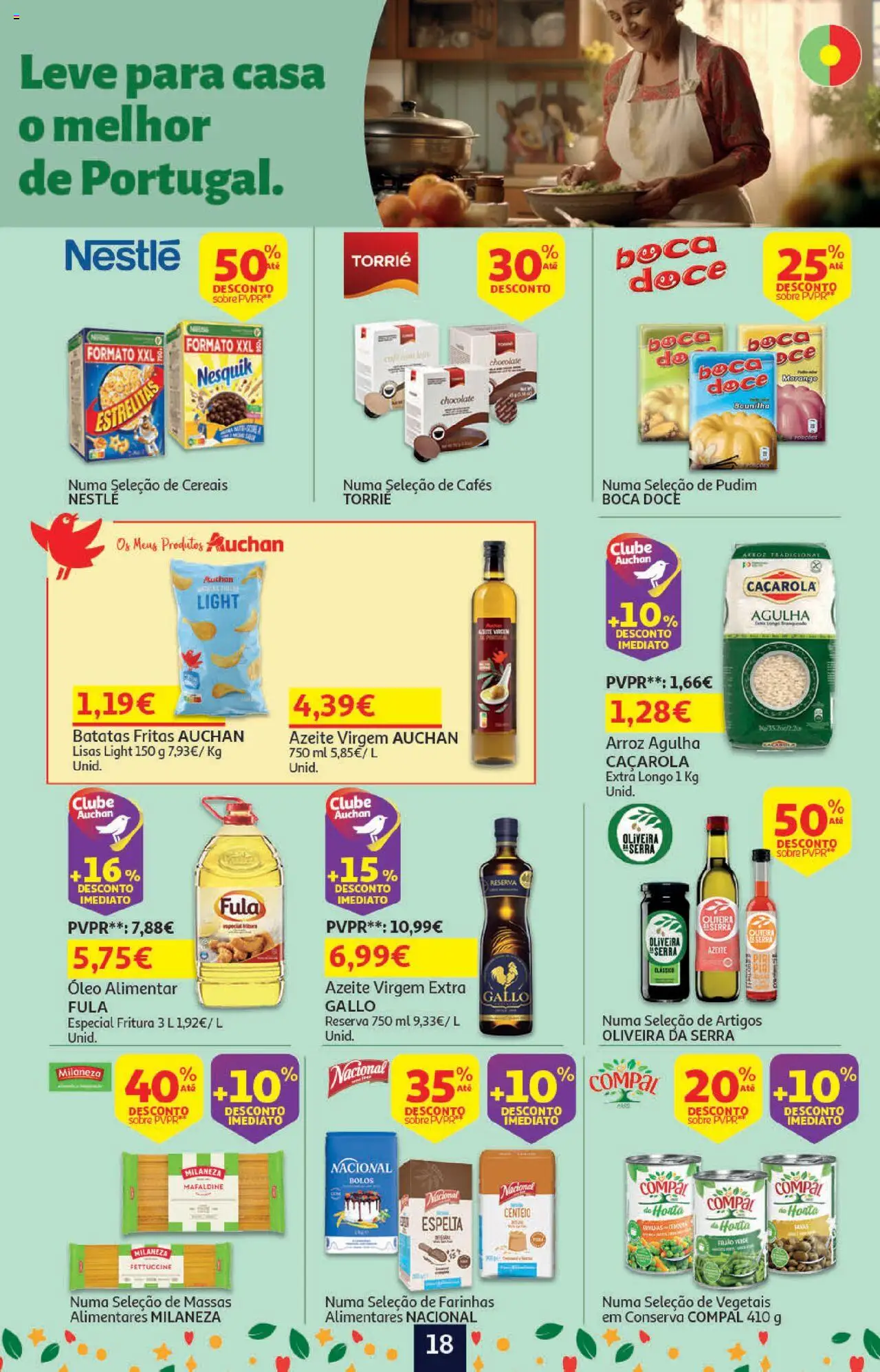 Auchan - Regresso às Aulas │ válido de 06.08.2025 | Página: 18 | Produtos: Milaneza, Pudim, Centeio, Chocolate