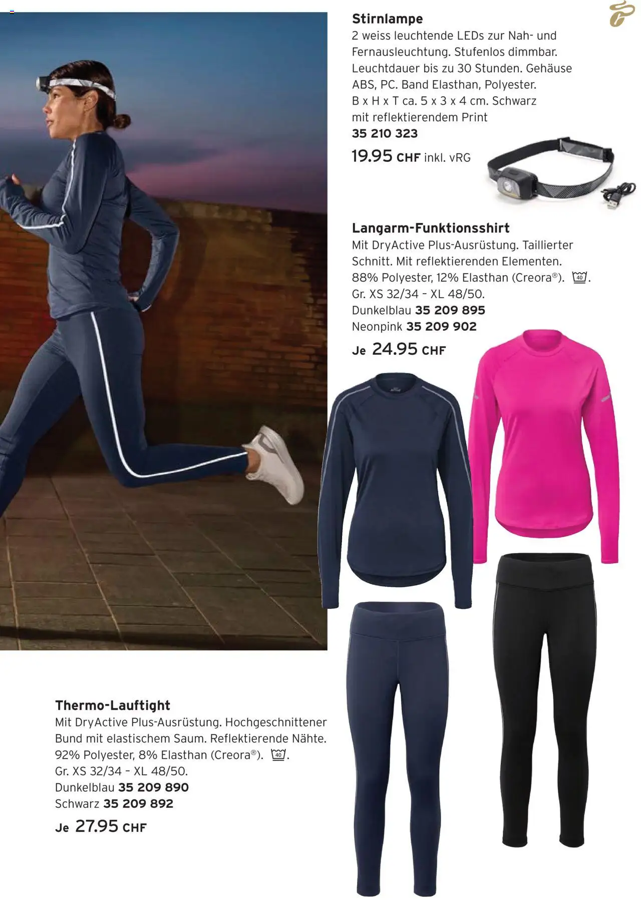 Tchibo Aktionen Run & Shine – gültig ab 30.09.2025 | Seite: 17 | Produkte: Stirnlampe