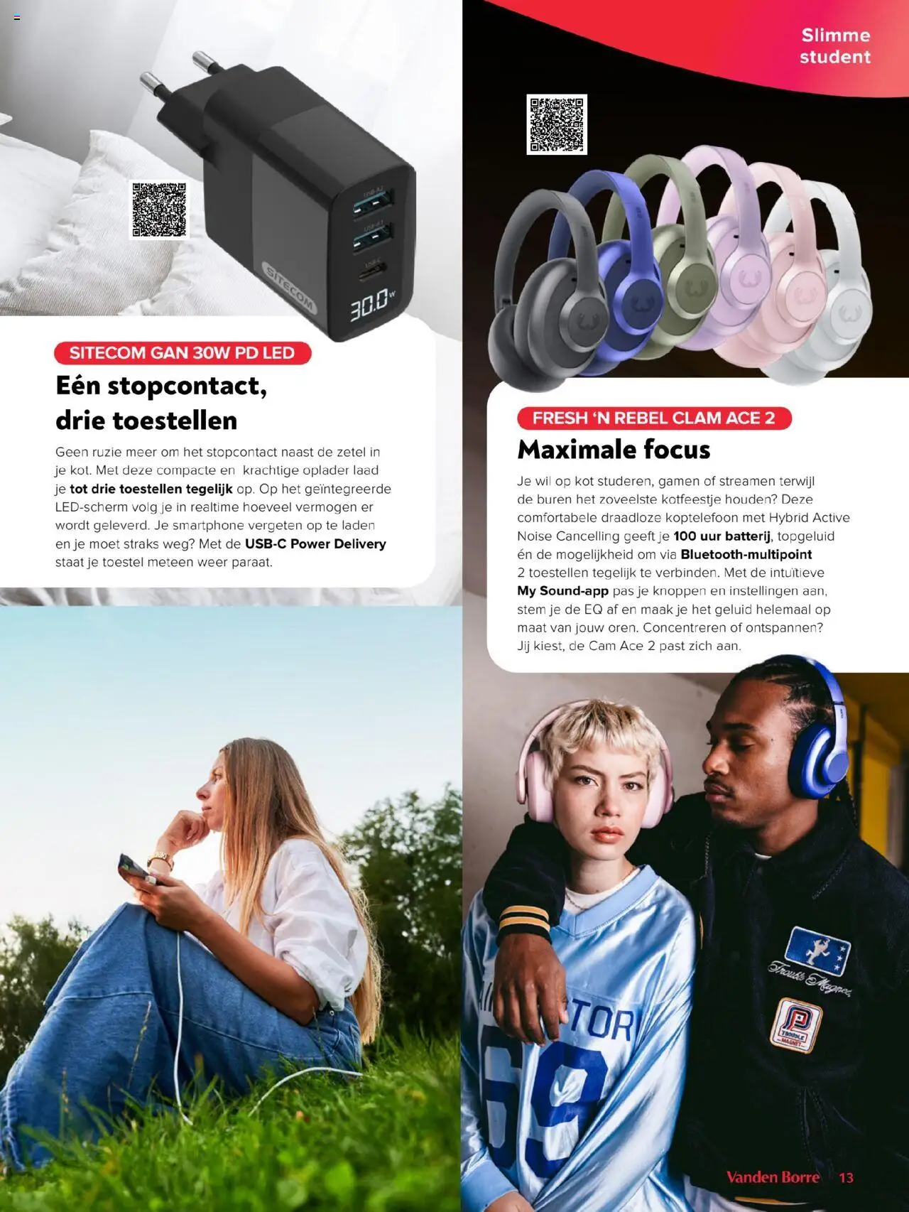  | Pagina: 13 | Producten: Smartphone, Koptelefoon, Stopcontact, Oplader
