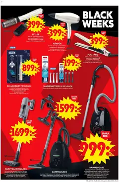 ICA Maxi - Black Friday - Förhandsvisning av reklamblad från butik ICA Maxi aktuell från 24.11.2025 | Sida: 23 | Produkter: Dammsugare, Plattång, Matta, Skaftdammsugare