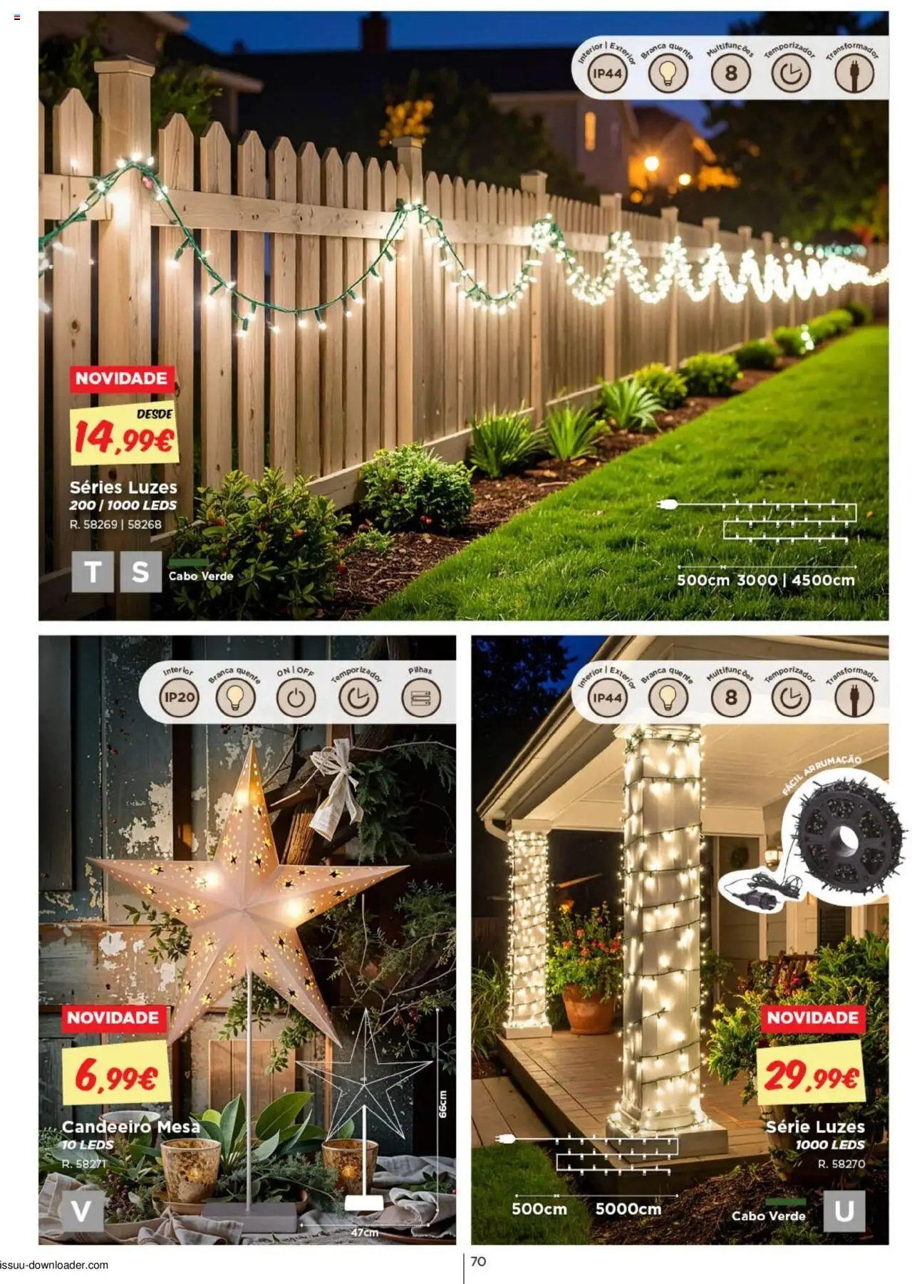 Espaço Casa Catálogo de Natal 2025 │ válido de 11.10.2025 | Página: 70 | Produtos: Candeeiro, Cabo, Mesa