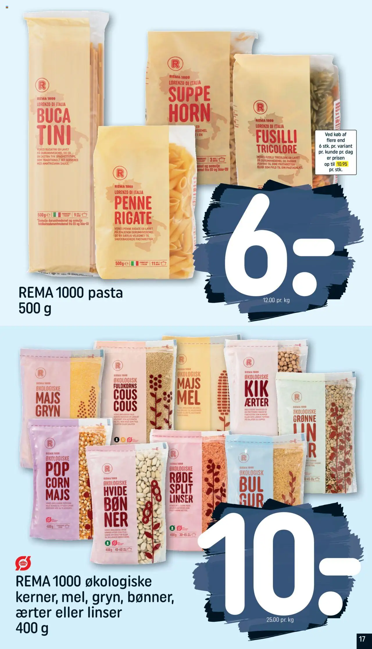 Rema 1000 tilbudsavis – gyldig fra 14.09.2025 | Side: 17 | Produkter: Pasta, Hvedemel, Suppe, Søm