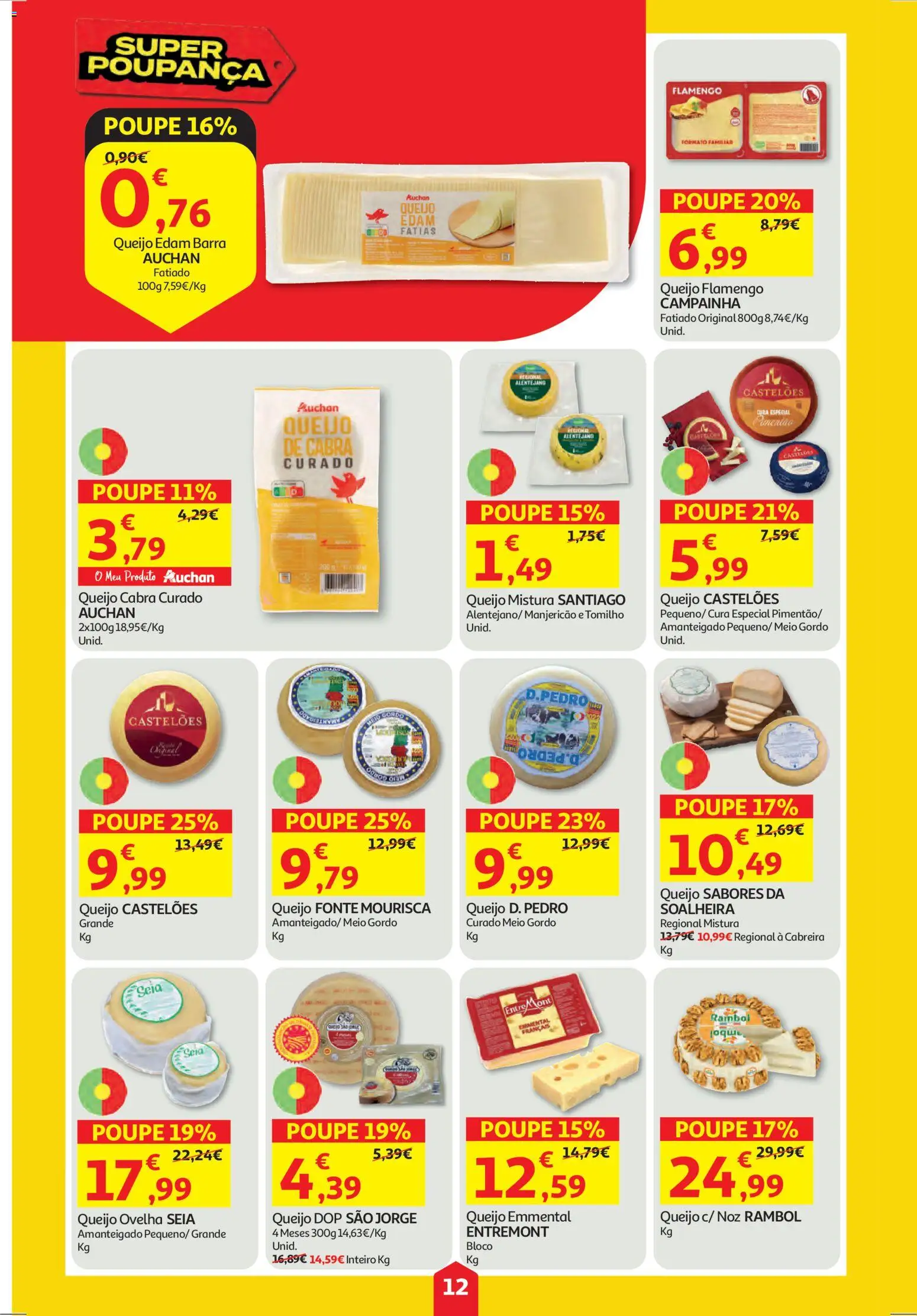 Auchan folheto │ válido de 26.03.2026 | Página: 12 | Produtos: Campainha, Queijo