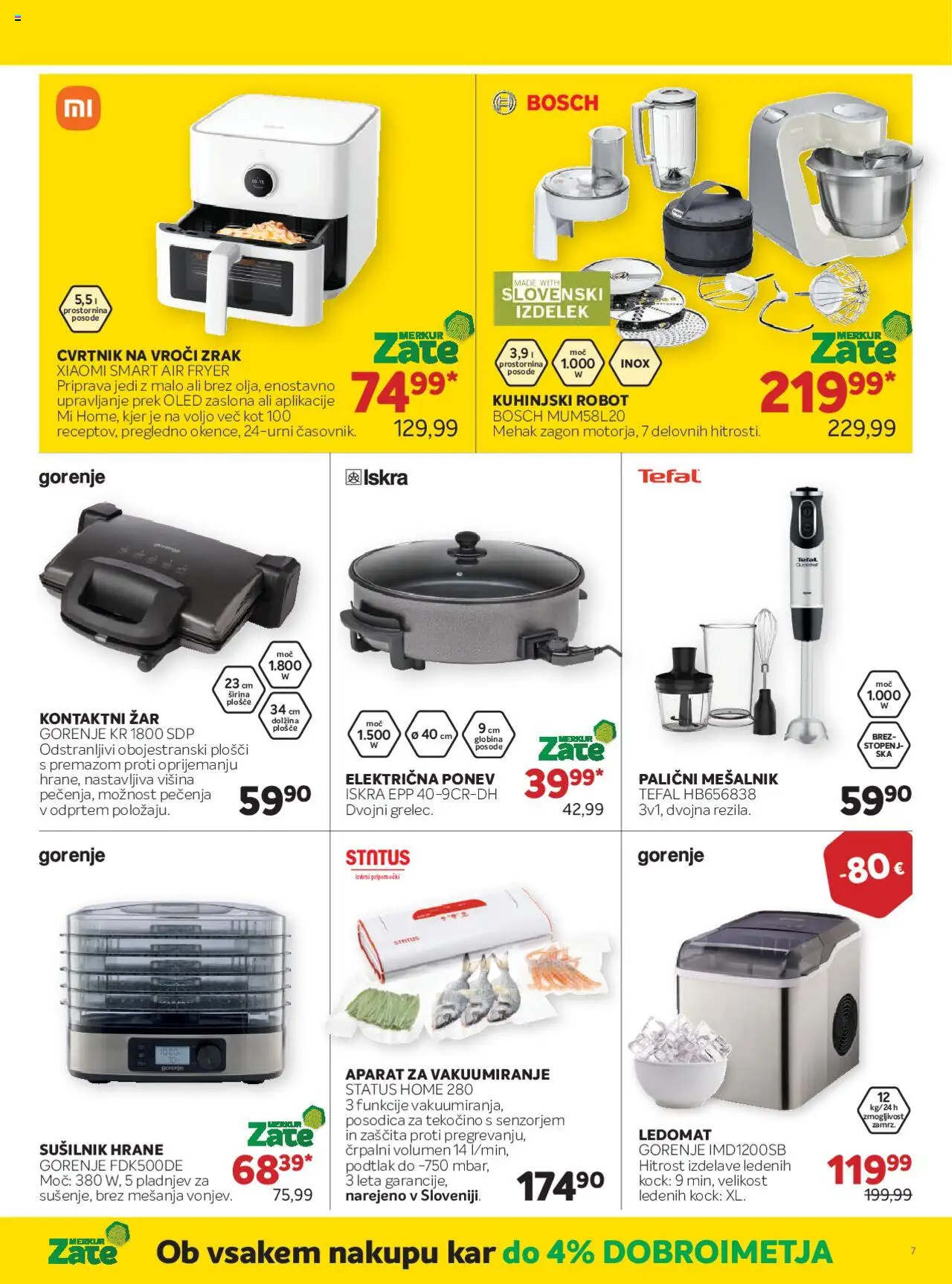 Merkur katalog │ velja od 06.08.2025 | Stran: 7 | Izdelki: Mesalnik, Zar, Robot, Ledomat