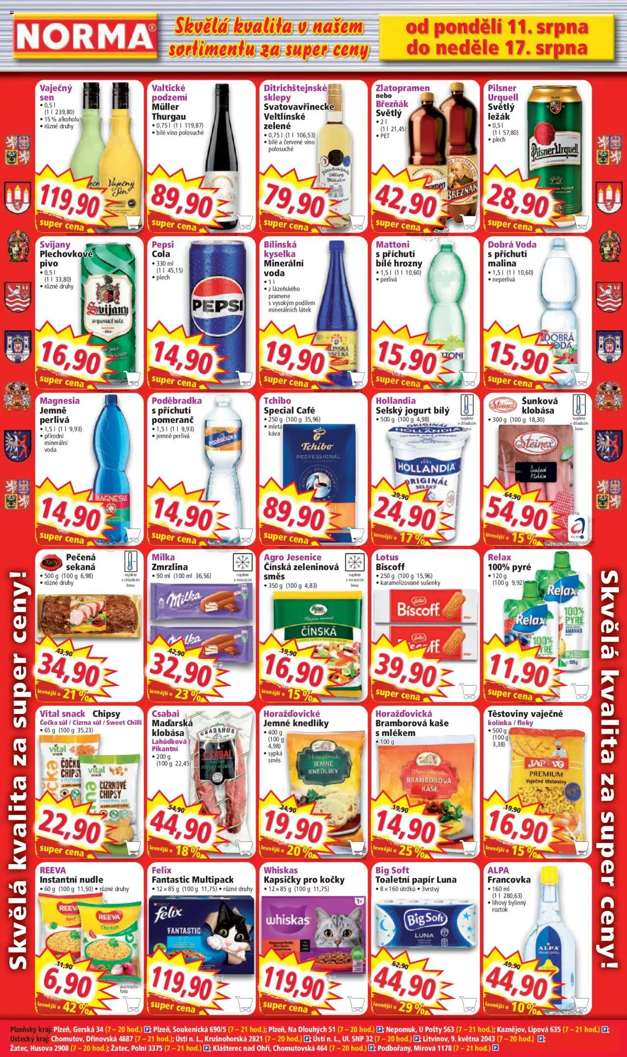 Norma leták od 11.08.2025 | Strana: 6 | Produkty: Zlatopramen, Dobrá voda, Plech, Bílé hrozny