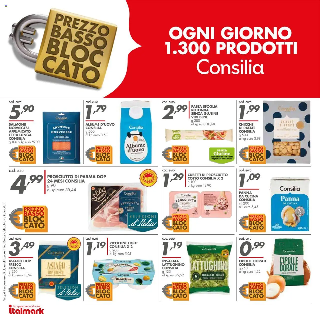 Volantino Italmark del 17.09.2025 | Pagina: 30 | Prodotti: Prosciutto di Parma, Salmone, Panna, Insalata