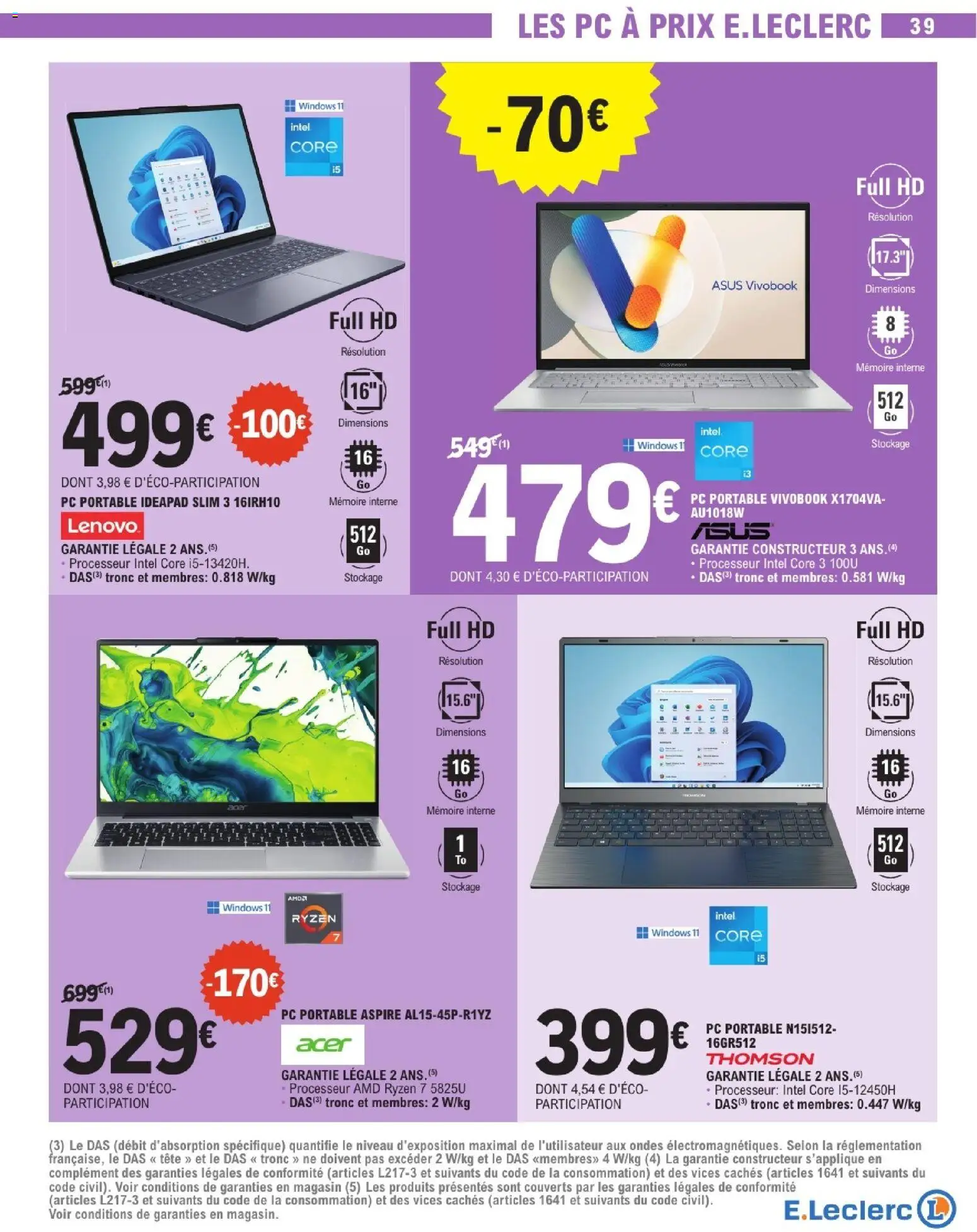 {H1} | Page: 39 | Produits: PC, PC portable, Portable