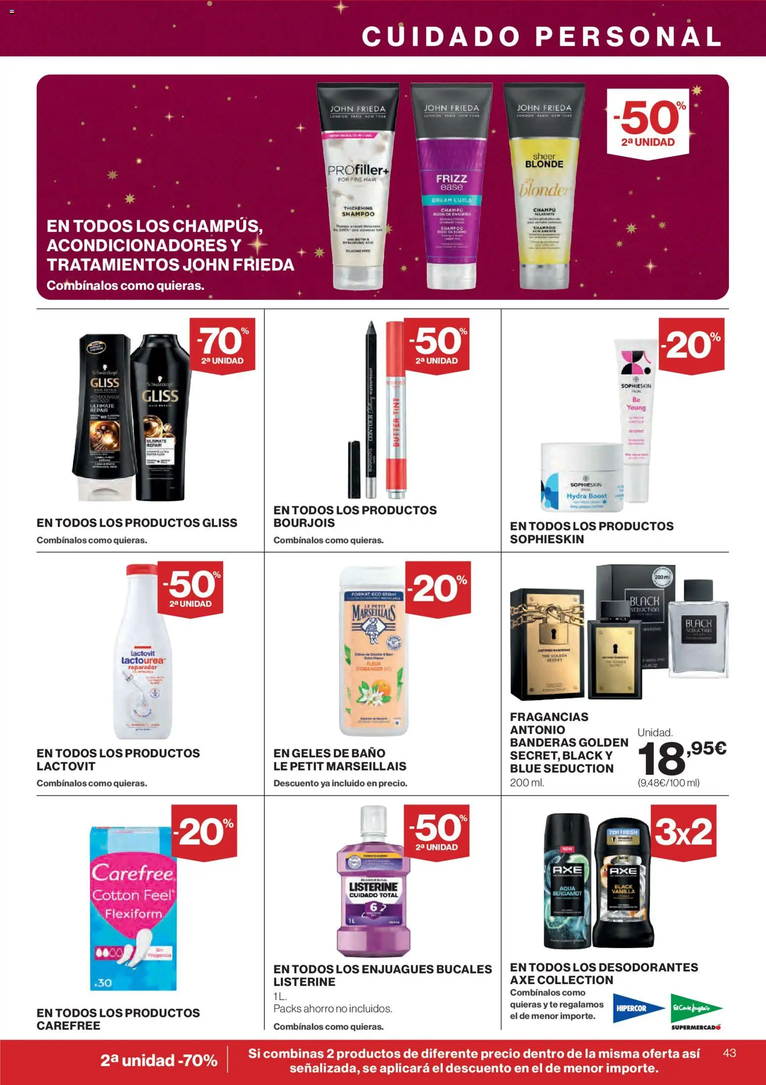 Hipercor catálogo │ válido desde el 18.12.2025 | Página: 48 | Productos: Champú, Overall, Té, Baño