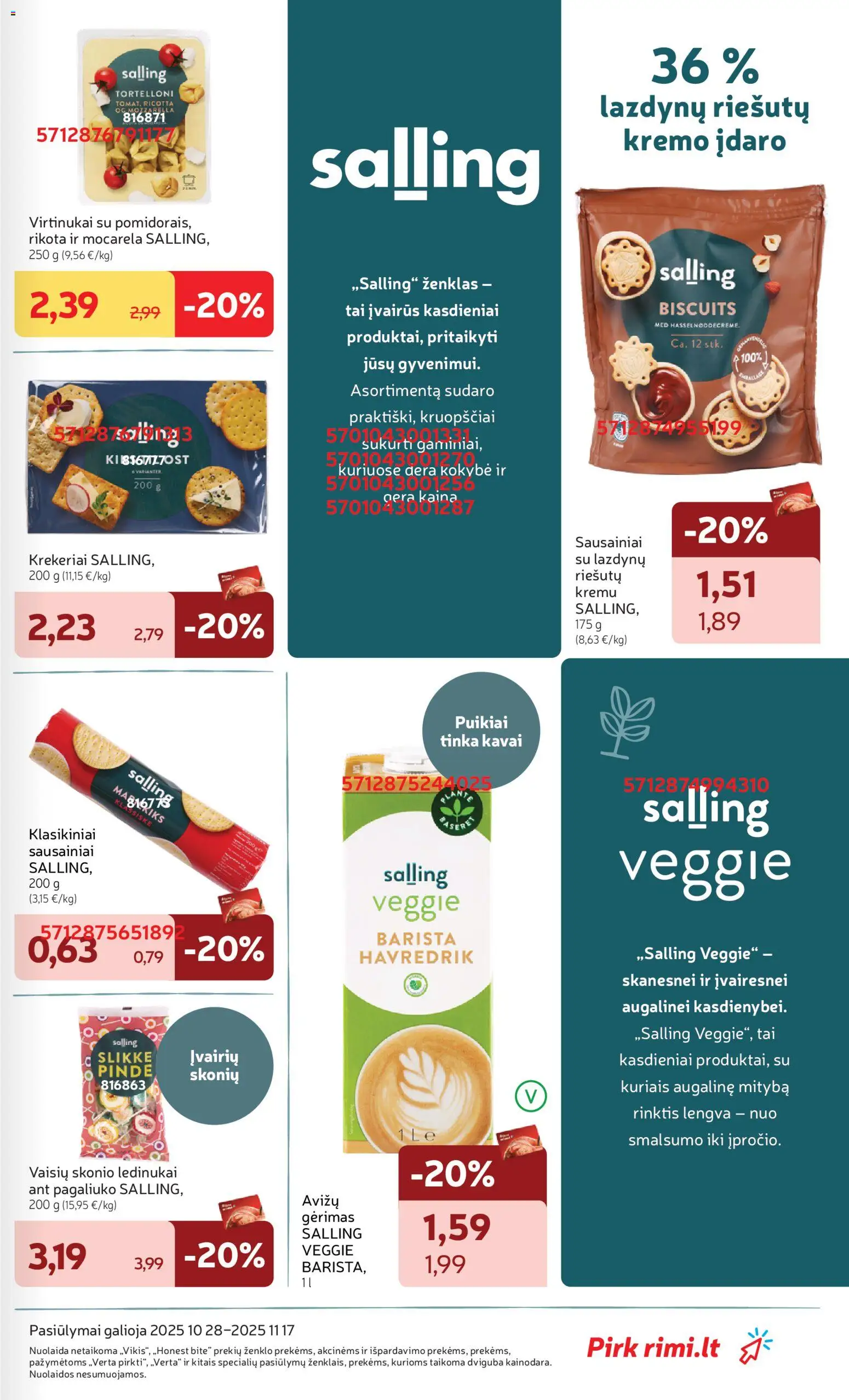 Rimi akcijos nuo 28.10.2025 | Puslapis: 3 | Prekių: Sausainiai, Ledinukai