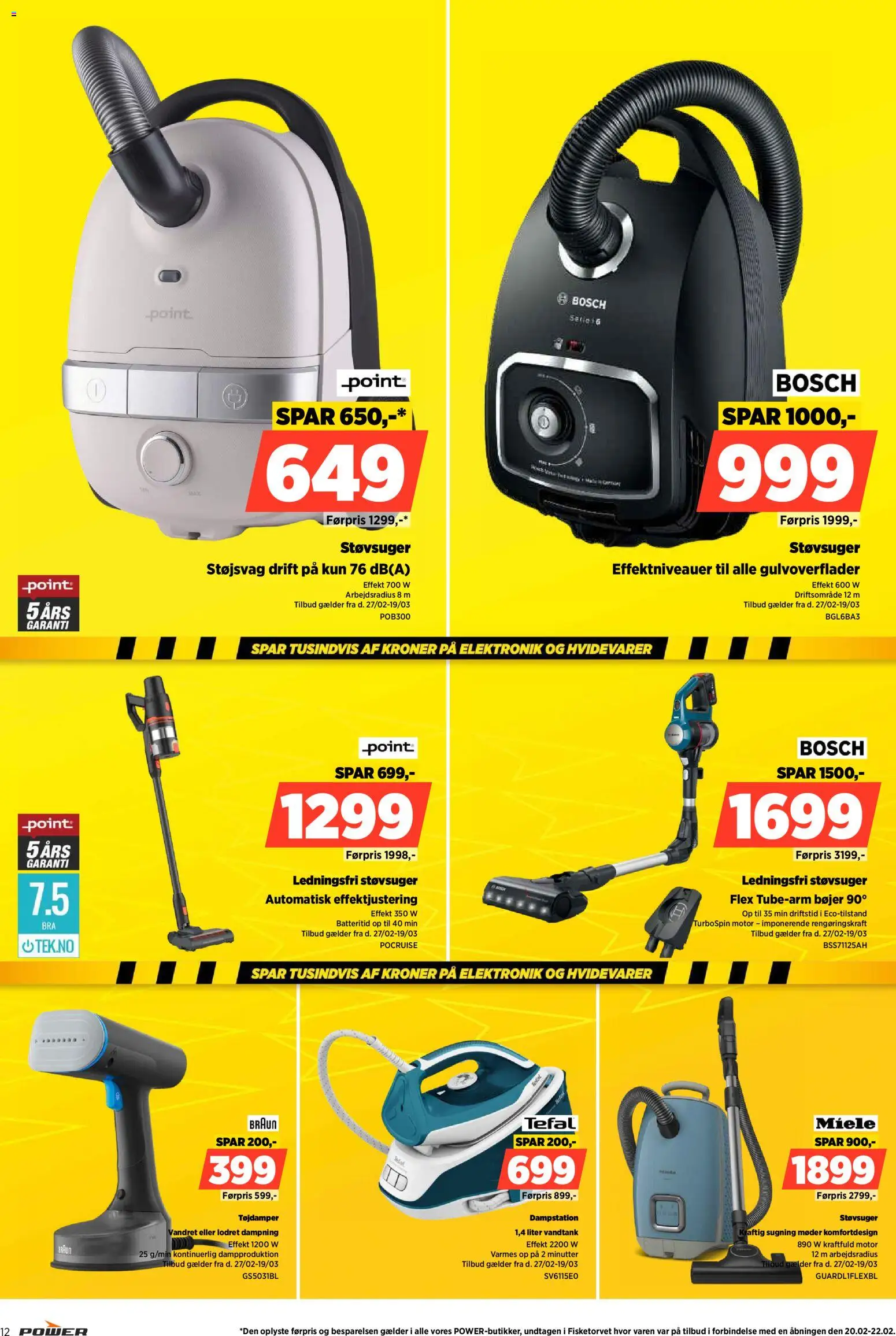 Power tilbudsavis – gyldig fra 27.02.2026 | Side: 12 | Produkter: Støvsuger