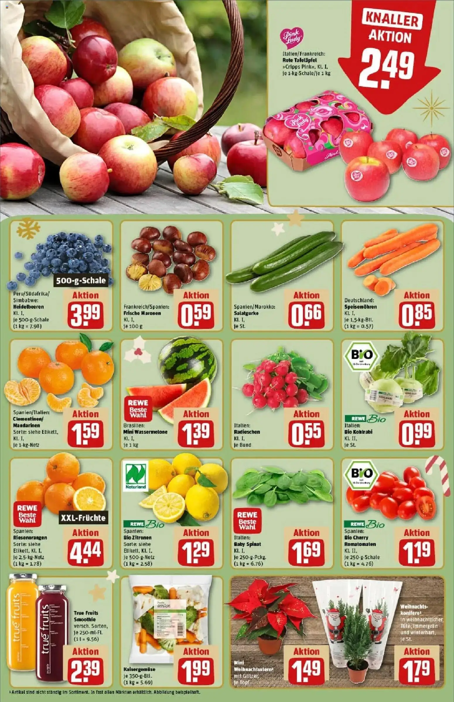 Rewe prospekt Rodgau/Dudenhofen	 – gültig ab 23.11.2025 | Seite: 8 | Produkte: Mandarinen, Heidelbeeren, Wassermelone, Zitronen